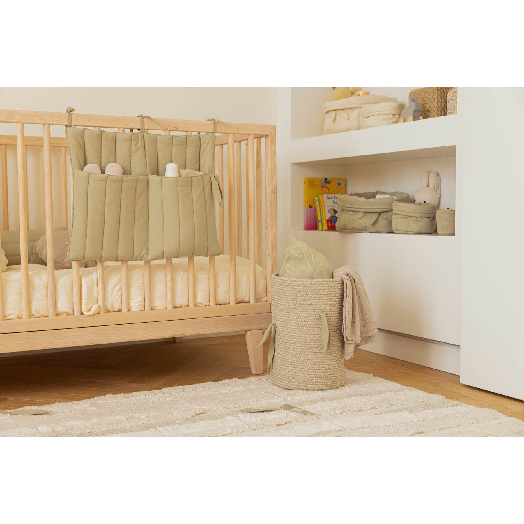 Bambie Olive Set of Two Quilted Baskets、mySite、gigharbornorthrealestate