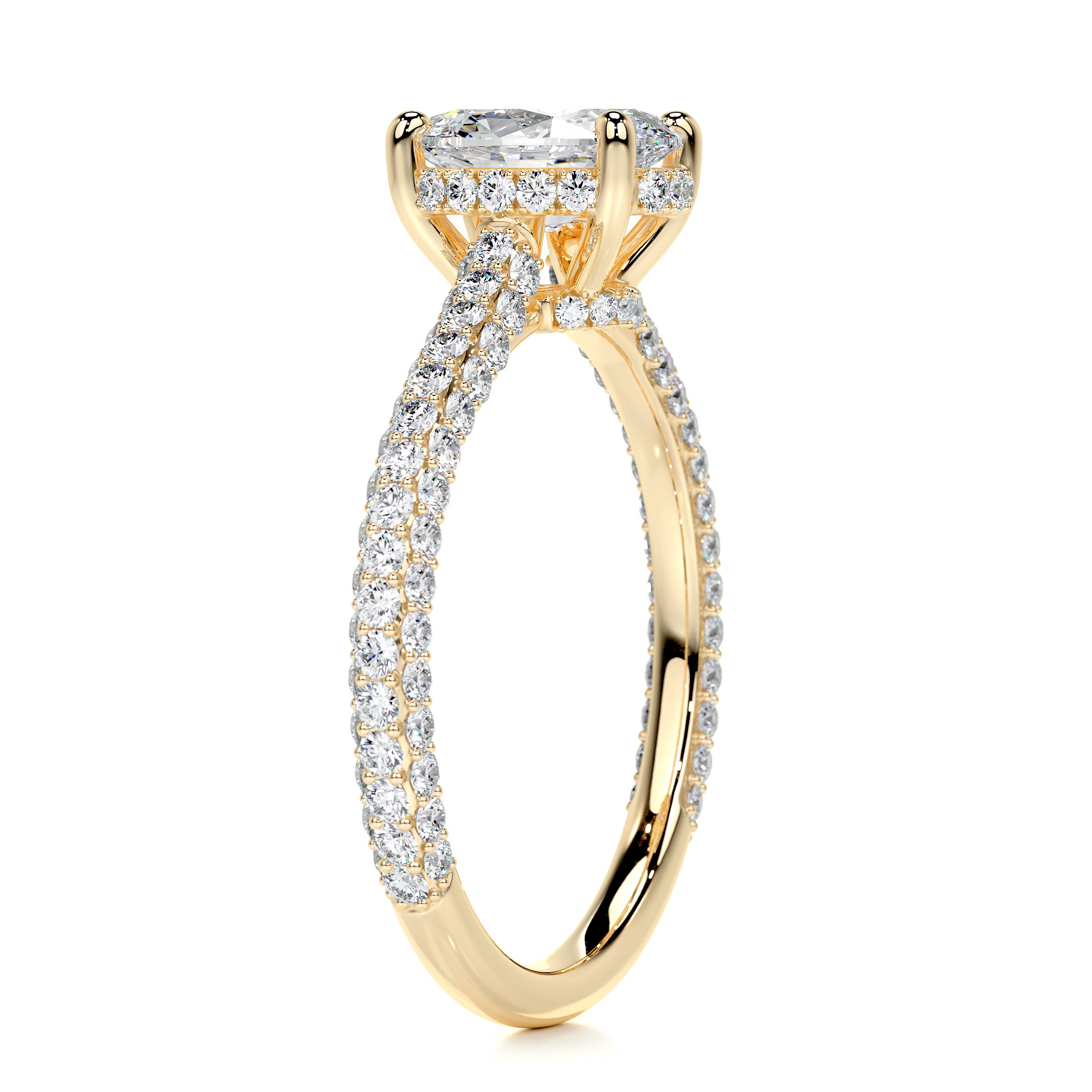 Rebecca Diamond Engagement Ring -18K Yellow Gold、mySite、hinf8tx79