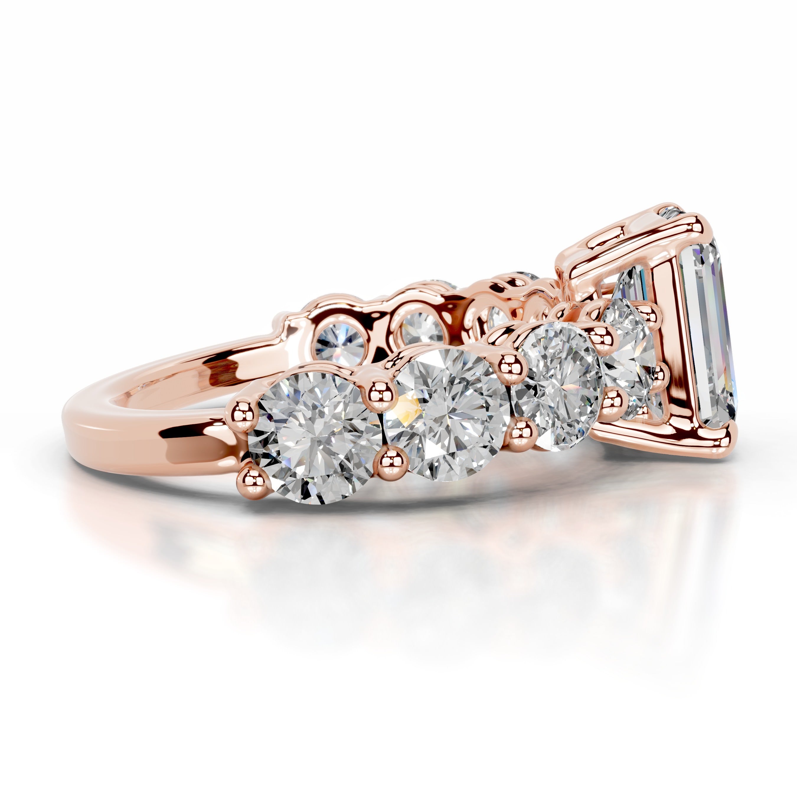 Odin Moissanite & Diamond Ring - 14K Rose Gold、mySite、hinf8tx79