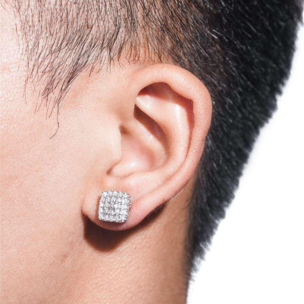 3-Layer Moissanite Halo Earrings 14K Gold、mySite、hinf8tx79