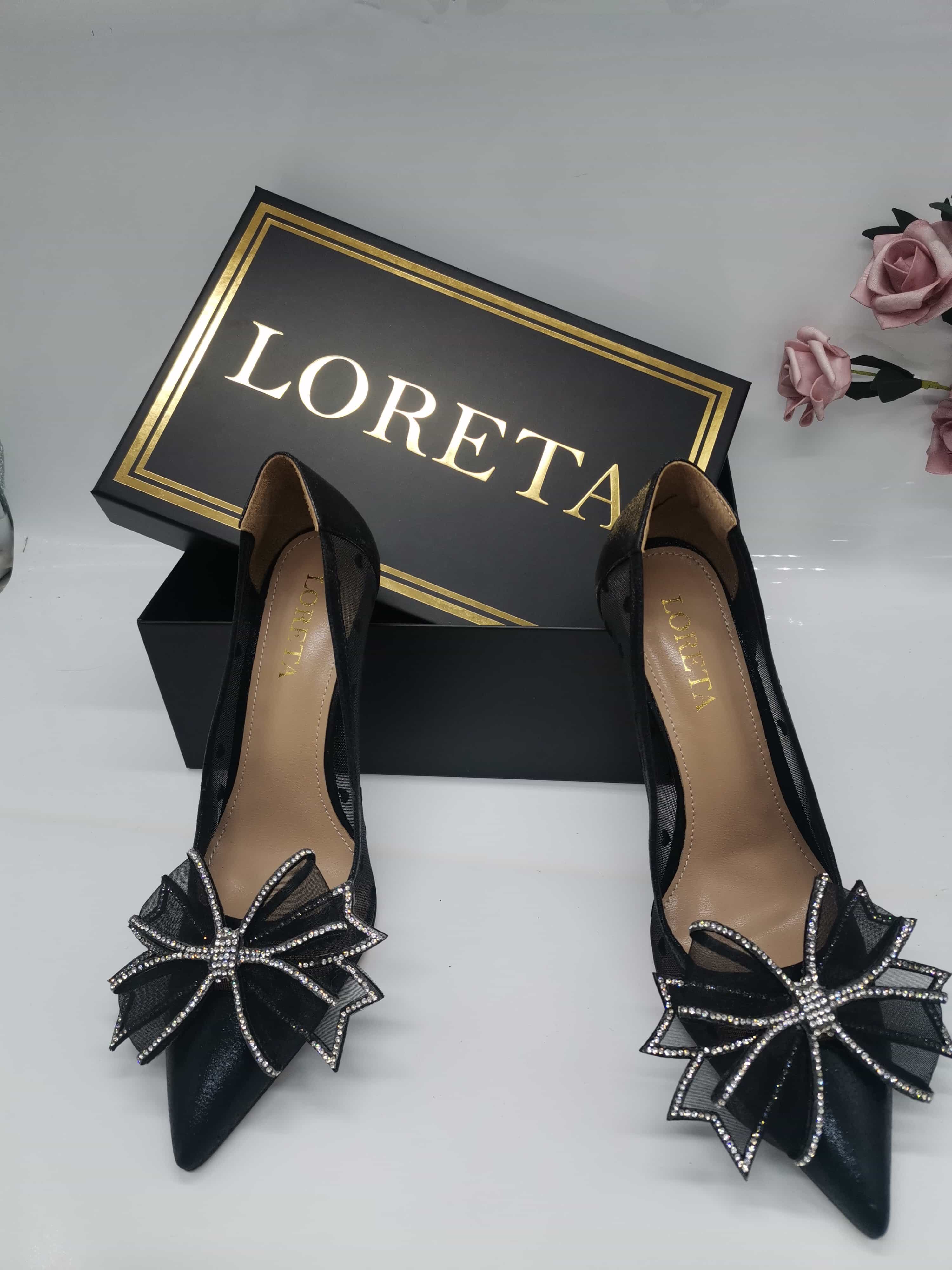  Belvia Crystal Bow Heels (Black)、mySite、merchandisen