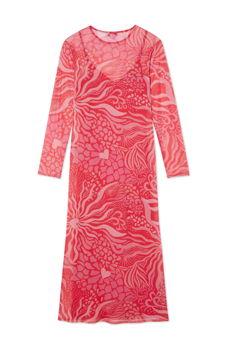 Valentine Animal Mesh Dress、mySite、solidvoid