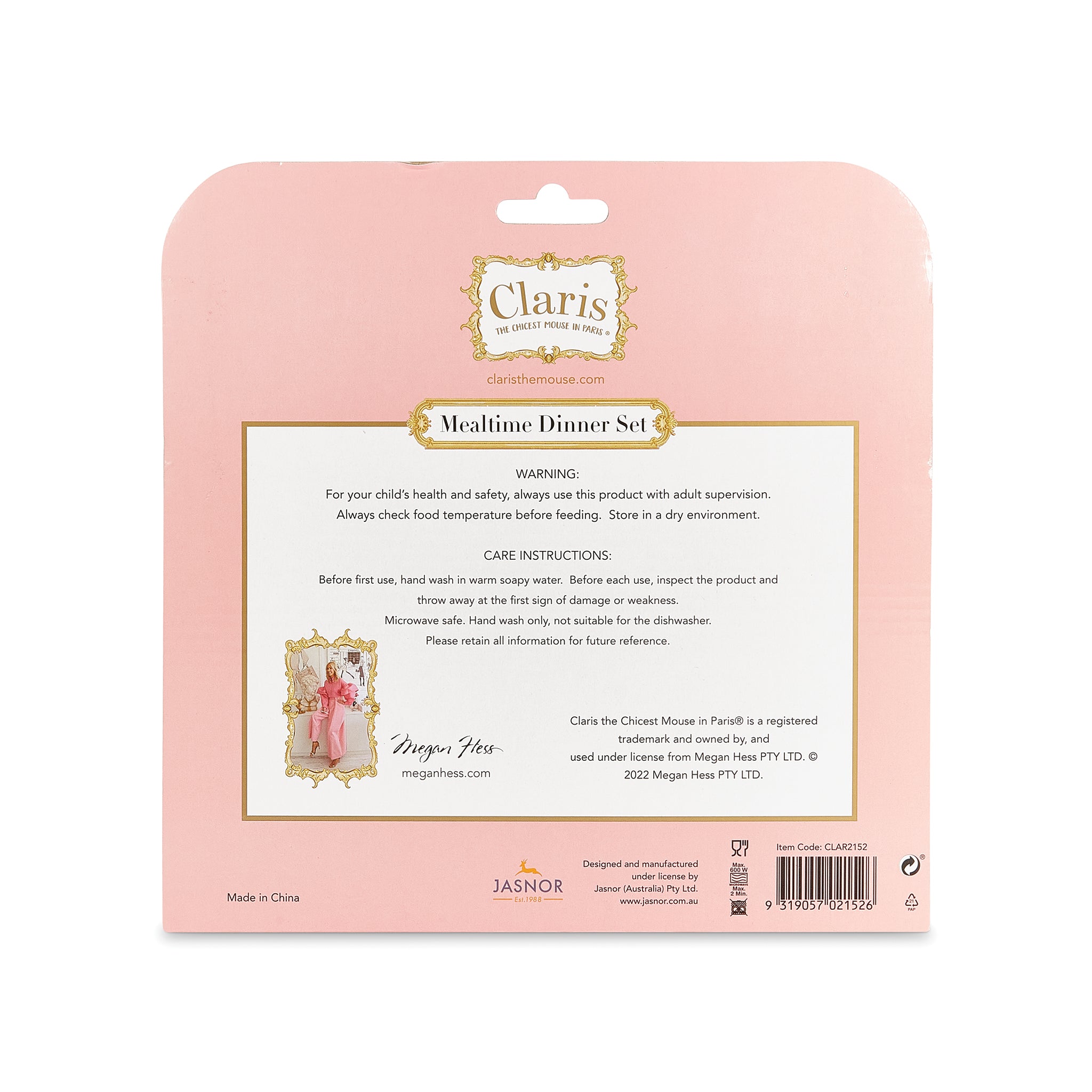 RETIRED - Claris The Mouse - 3 Piece Dinner Set、mySite、g9winljtr