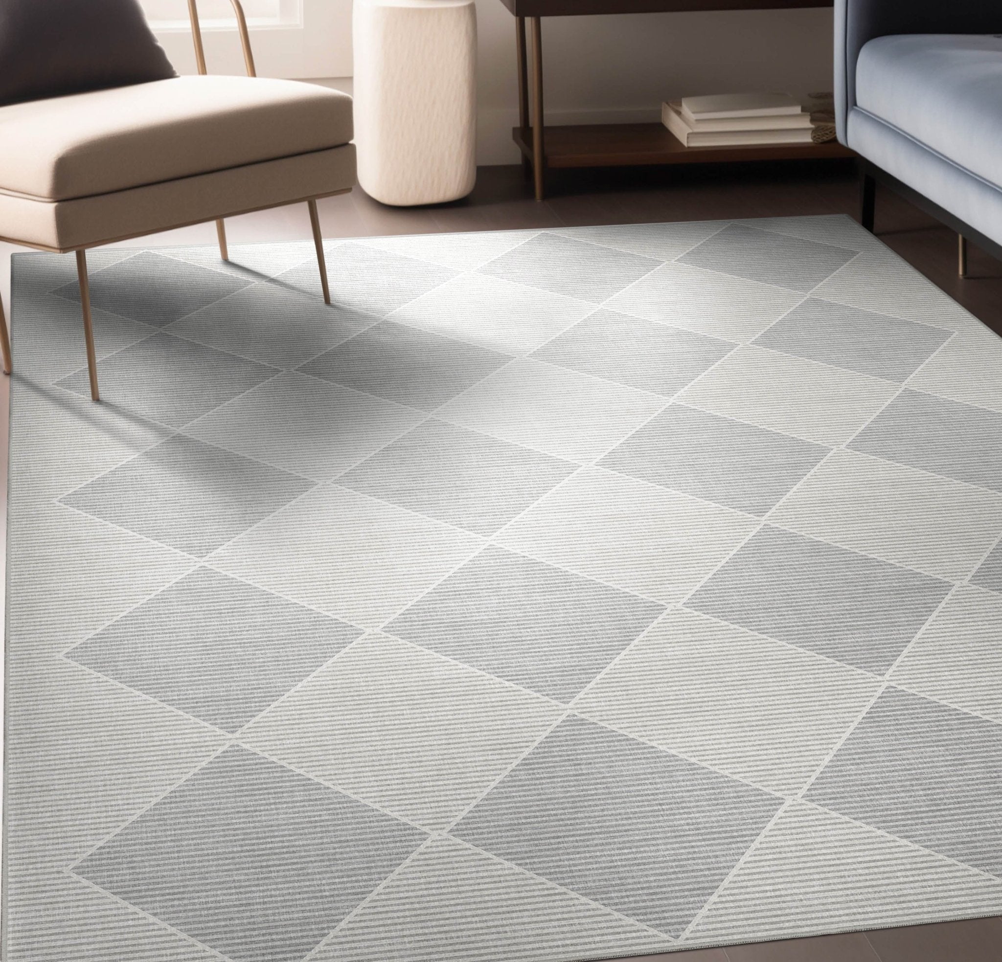 Apollo Basalt Moroccan Diamond Flatwoven Rug – Easy Clean & Durable、mySite、gigharbornorthrealestate