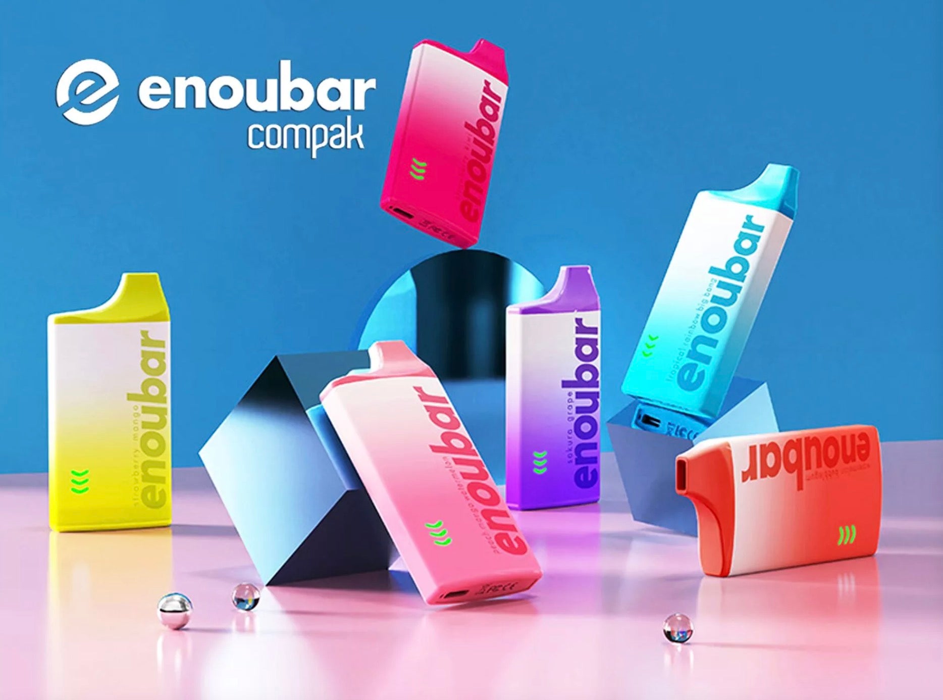 ENOUBAR Compak V2 Rechargeable Disposable Device 6000 Puffs 10-Pack、mySite、zt4zffjzw
