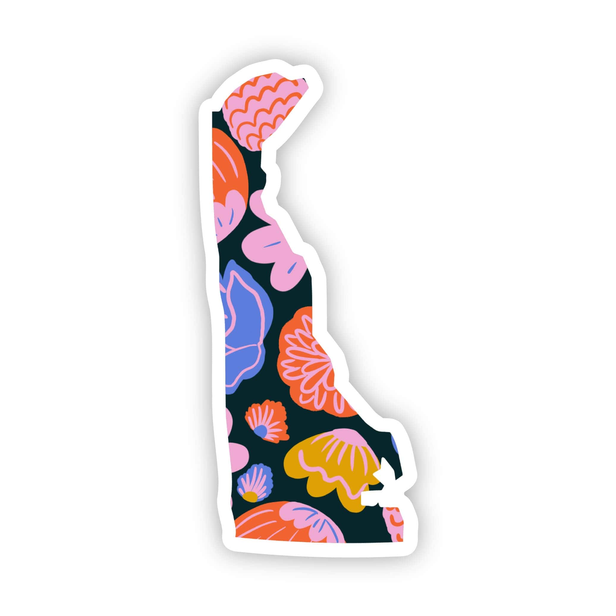 Delaware Sticker - Colorful Flower、mySite、ghnorth