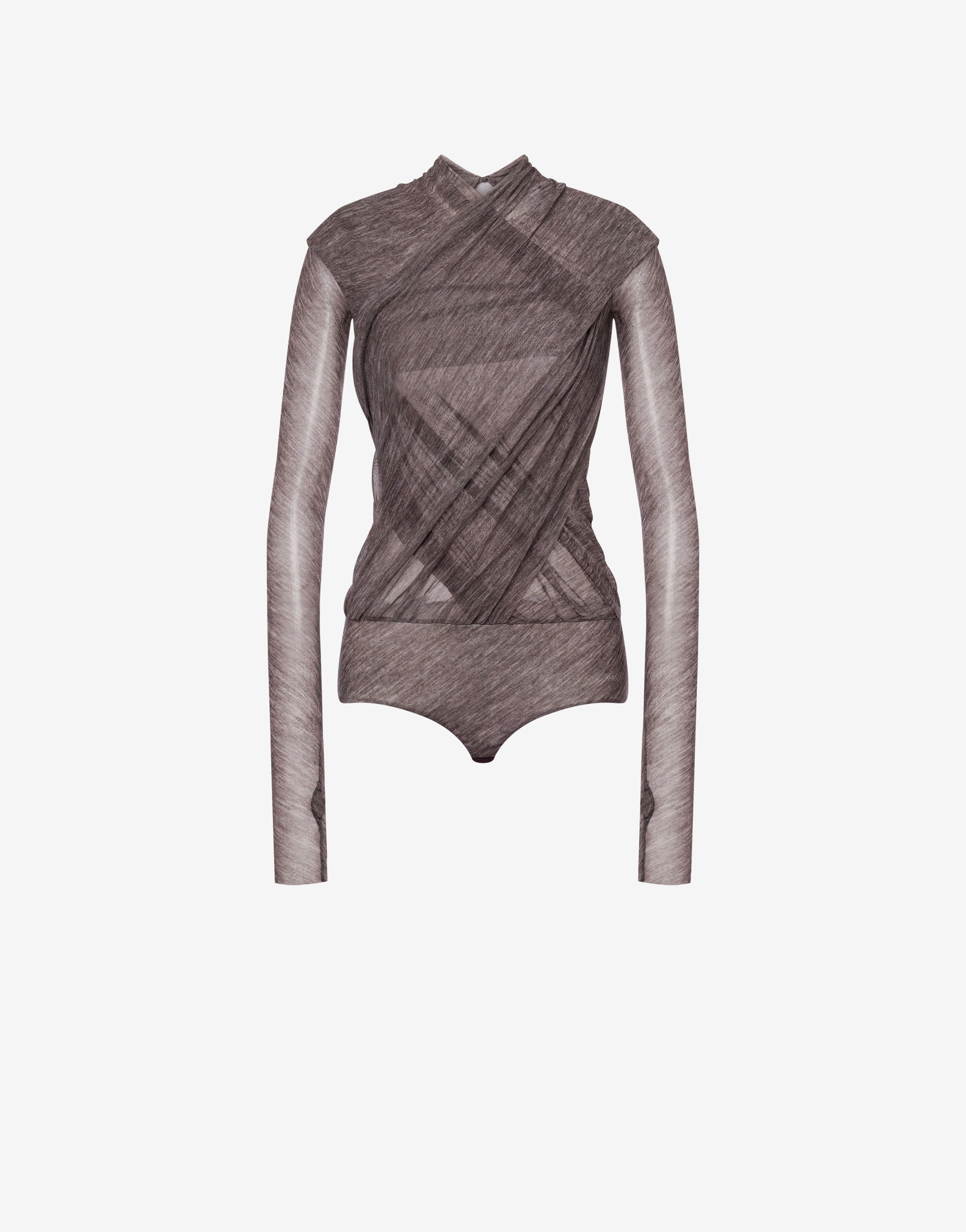 Body in tulle super stretch stampato、mySite、aoinhome