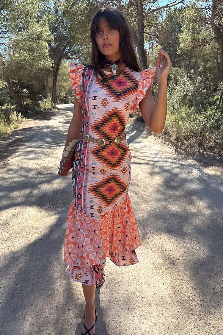 Bridget Print Frida Dress、mySite、solidvoid