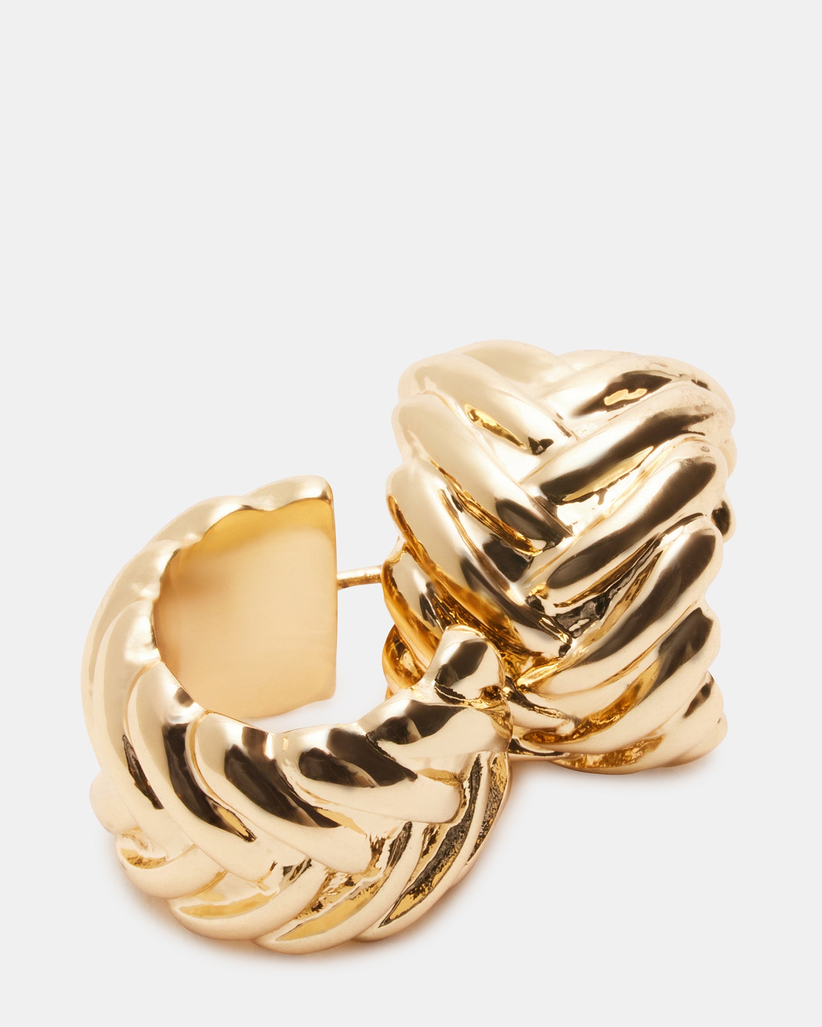 WOVEN HUGGIE EARRINGS GOLD、mySite、gtrtttuynbv