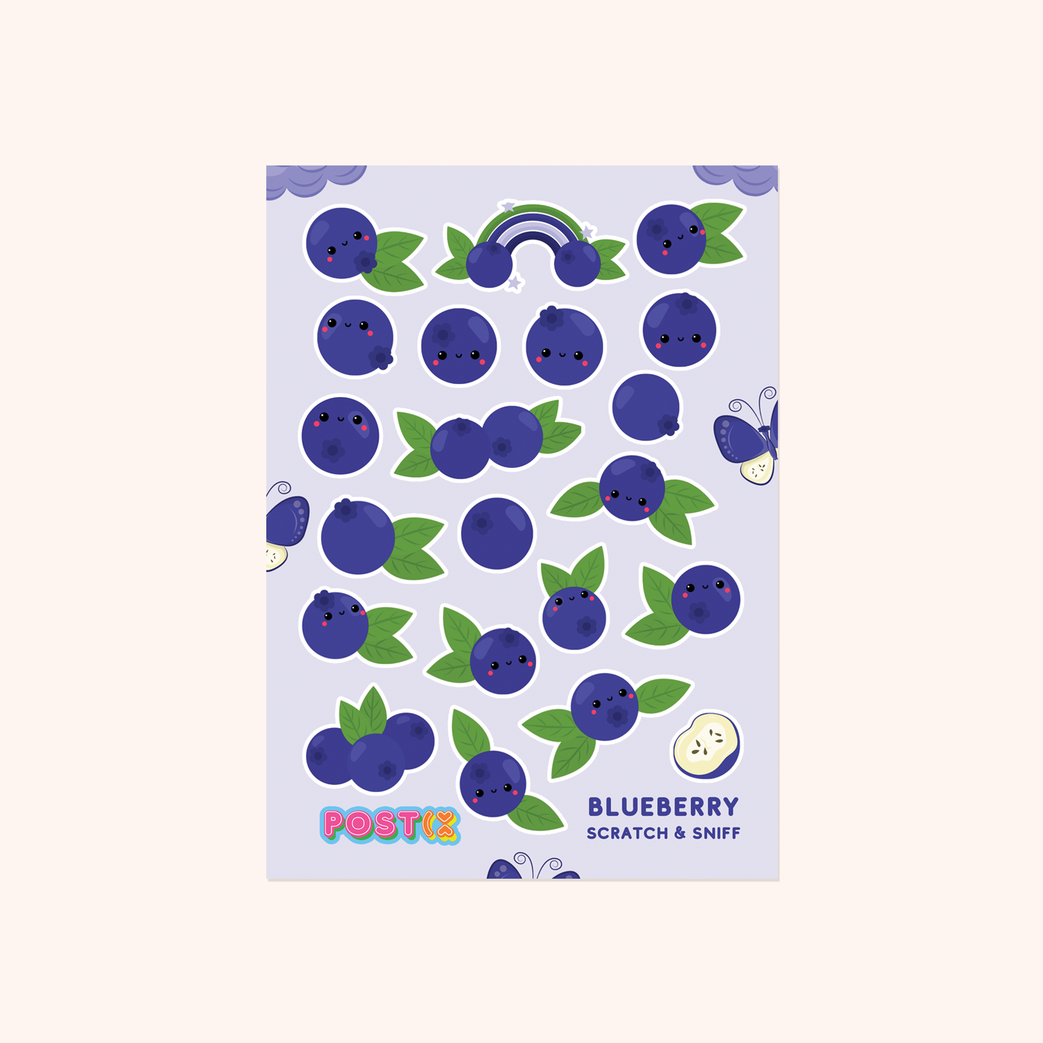  Blueberry Bites Scratch and Sniff Sticker Sheet、mySite、ghnorth