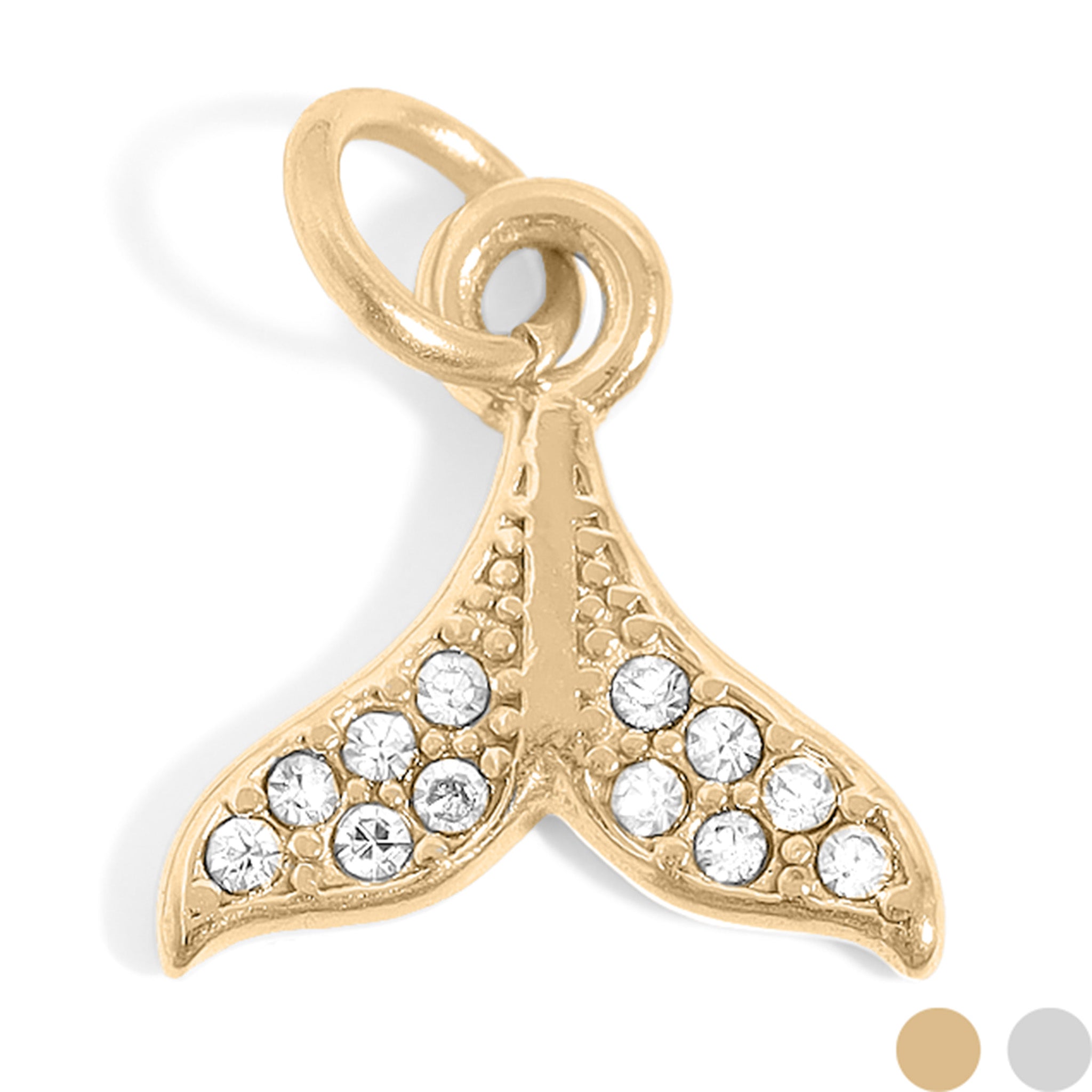 18K Gold PVD Stainless Steel Mermaid Tail Charm / PDL0202、mySite、dreamappss