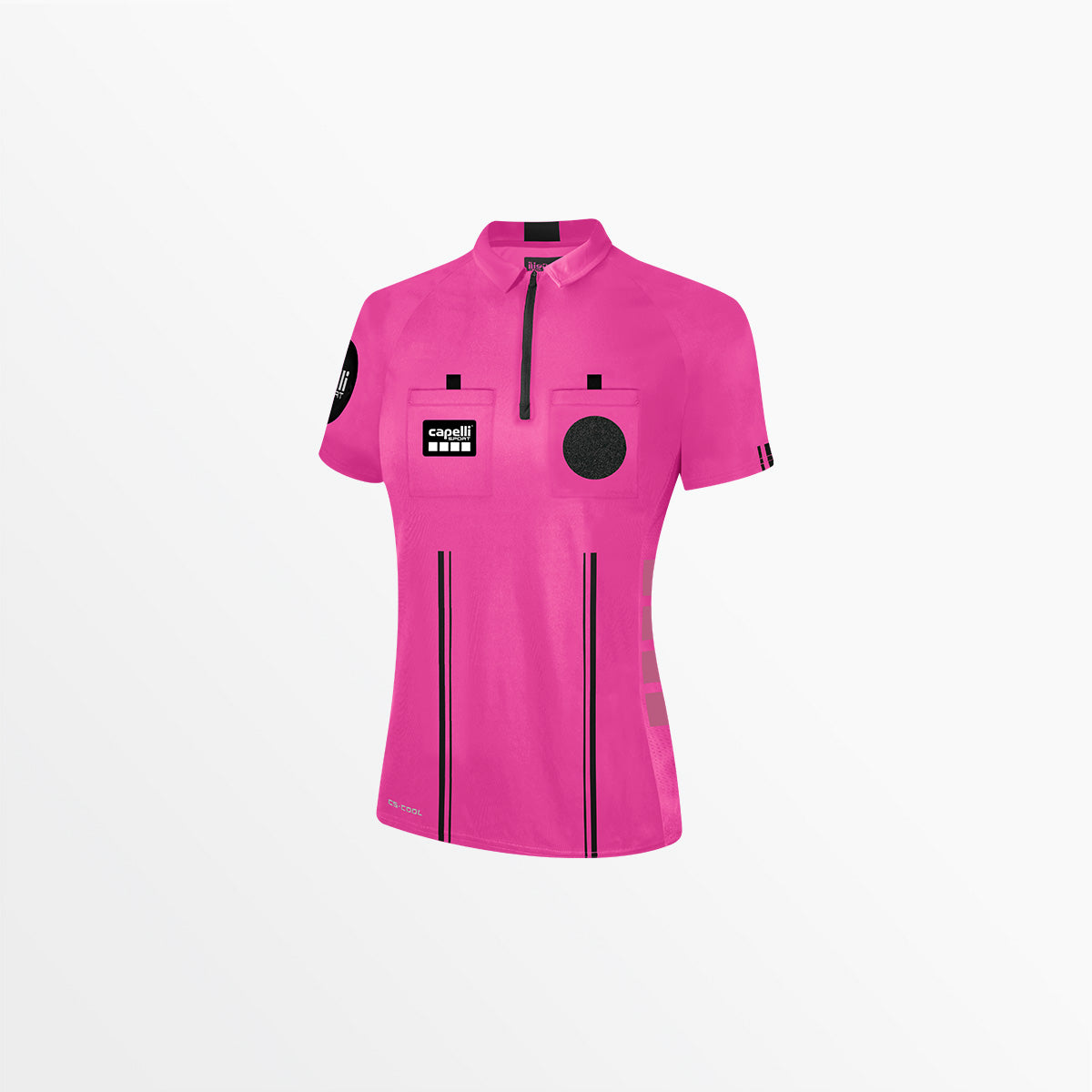 WOMEN'S OFFICIAL REFEREE 1/4 ZIP SHORT SLEEVE JERSEY、mySite、neckold
