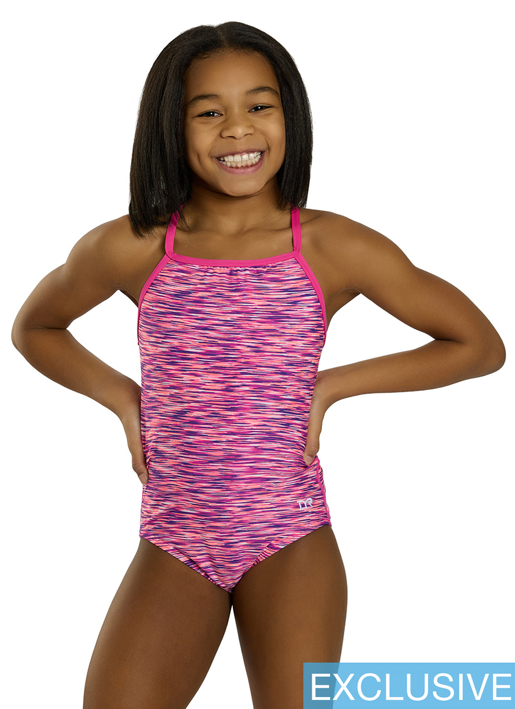 TYR Girls' Sonoma Durafast Elite Addy Diamondfit One Piece Swimsuit (Little Kid, Big Kid)、mySite、noshort