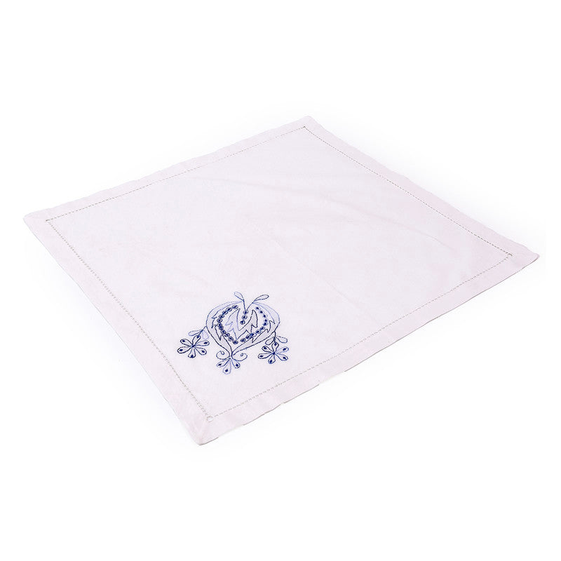 Cotton Napkin Set | White & Blue | Set of 4、mySite、camillekostekn