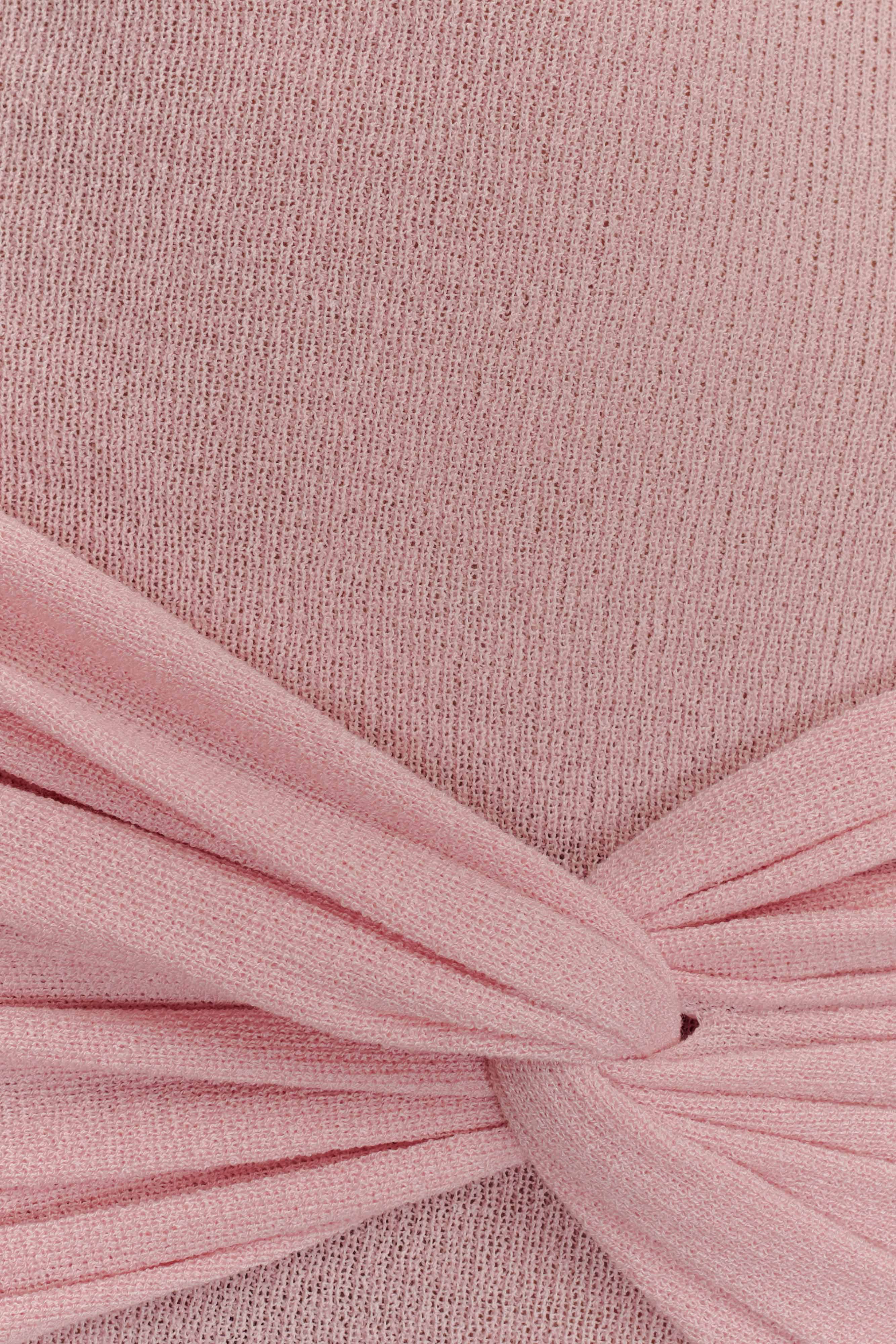 Laurie Twist Knit Mini Dress - Baby Pink、mySite、solidvoid