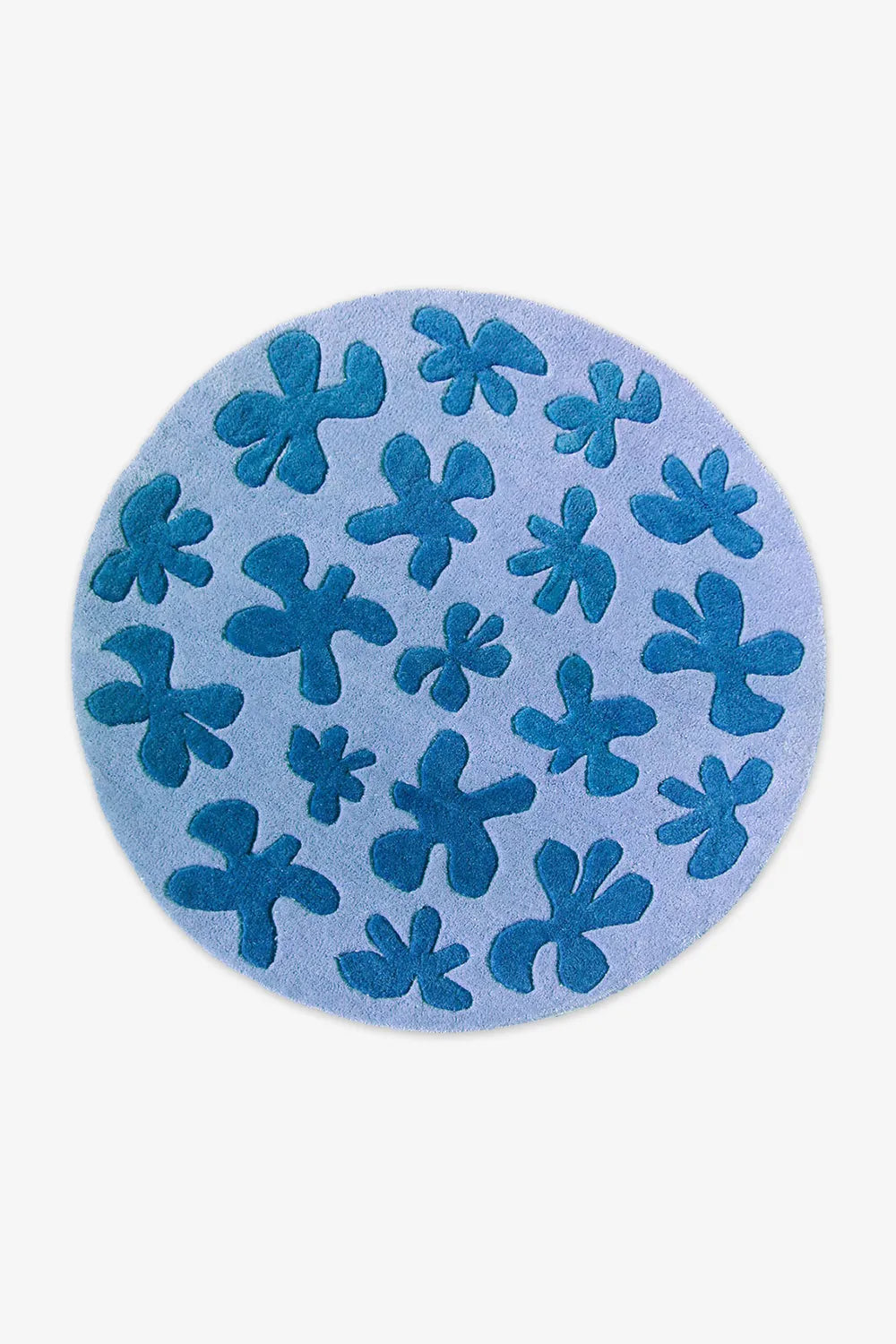Floral Blossom Round Hand Tufted Wool Rug、mySite、gigharbornorthrealestate