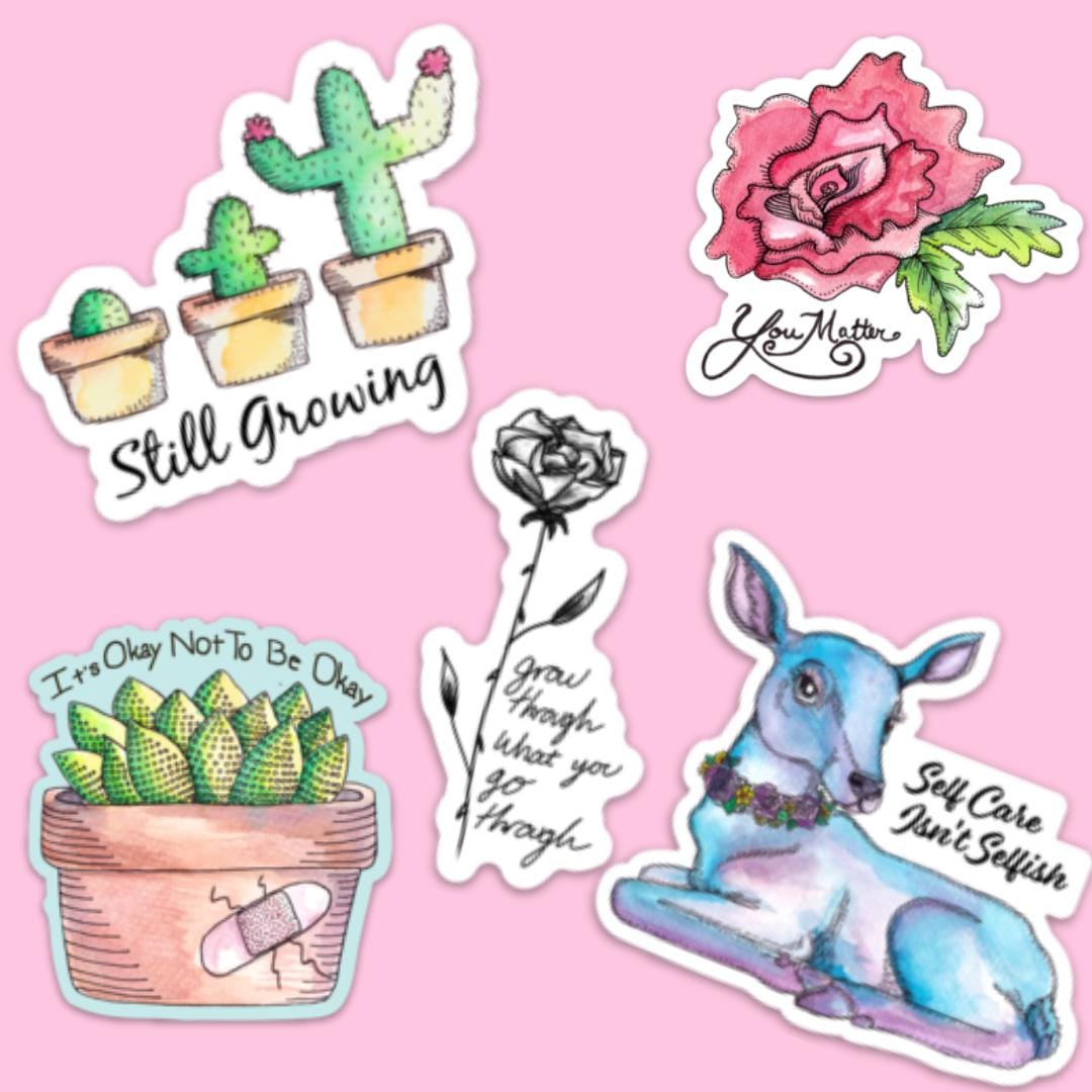  Self Care Sticker 5 Pack、mySite、elrpsem3k