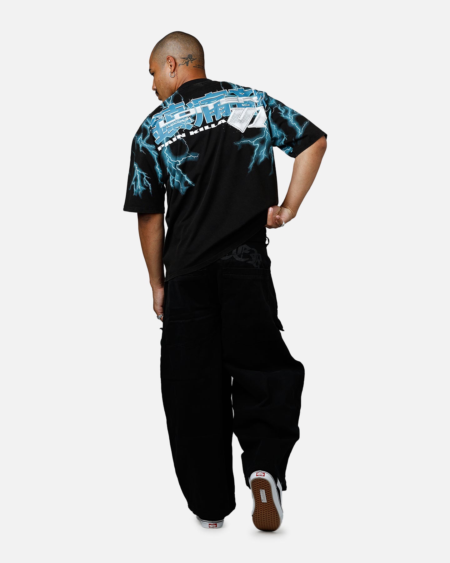 Loiter Greaser Vintage T-Shirt Black/Blue、mySite、zt4zffjzw