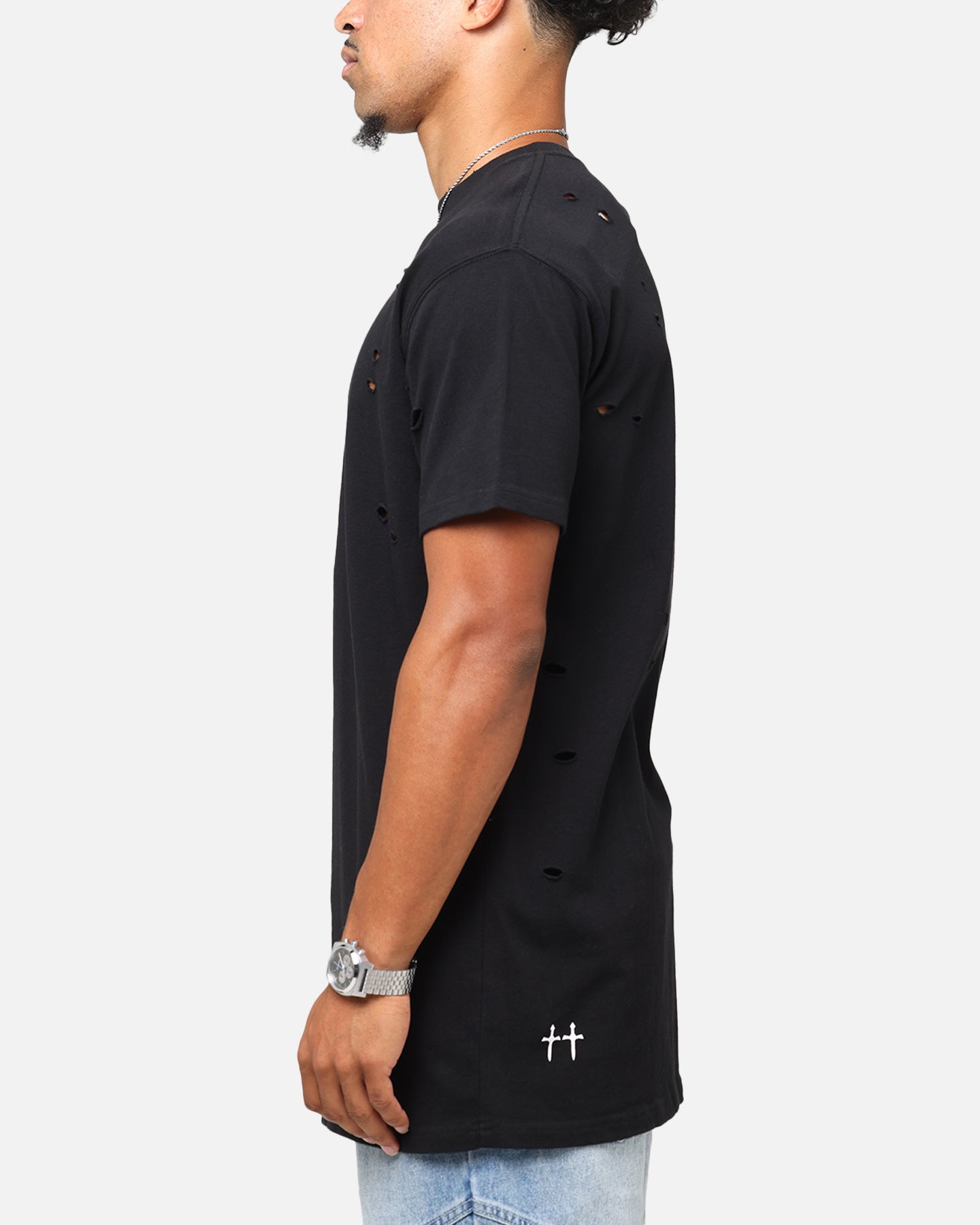 Saint Morta Distressed Lafayette T-Shirt Black、mySite、zt4zffjzw