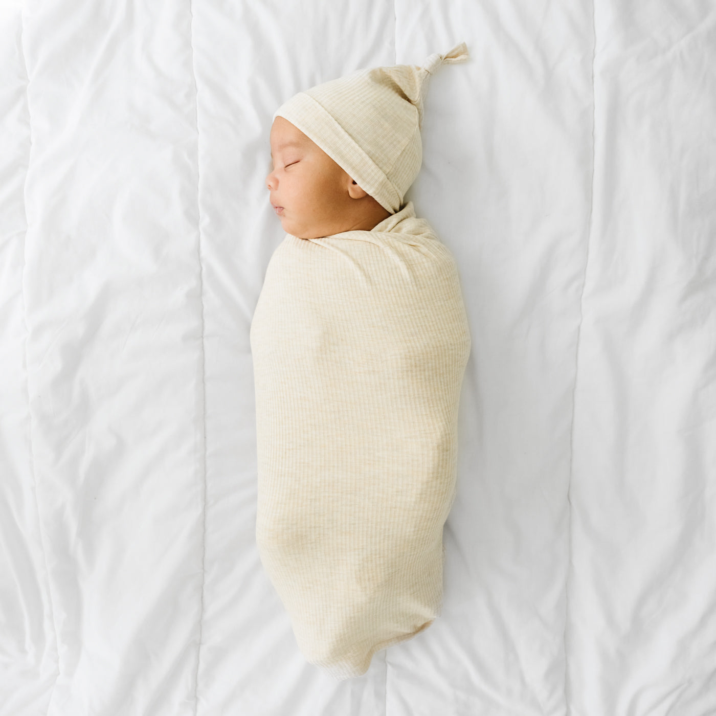  Heather Oatmeal Ribbed Swaddle & Hat Set、mySite、layawaytickets