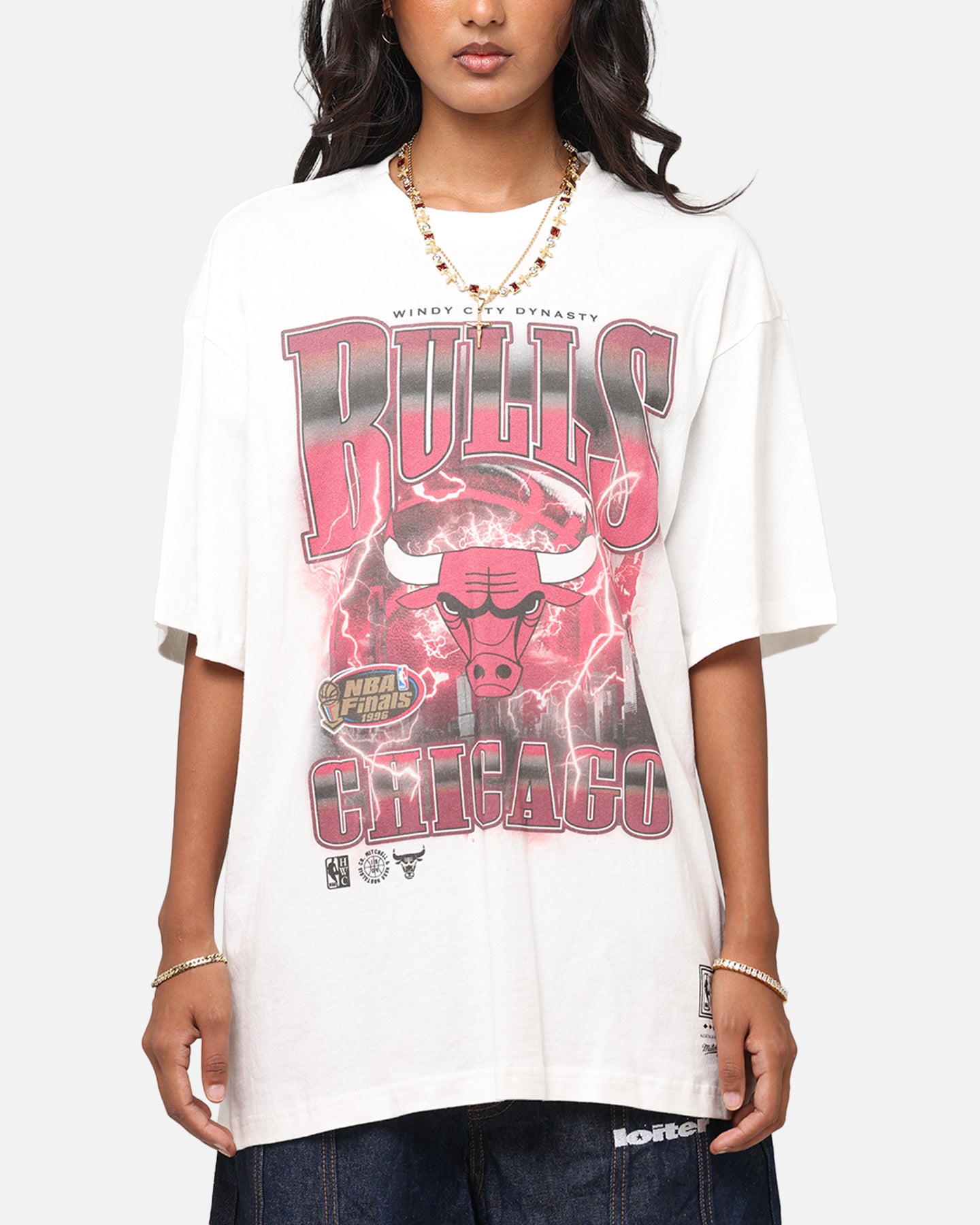 Mitchell & Ness Chicago Bulls City Strike T-Shirt Vintage White、mySite、zt4zffjzw