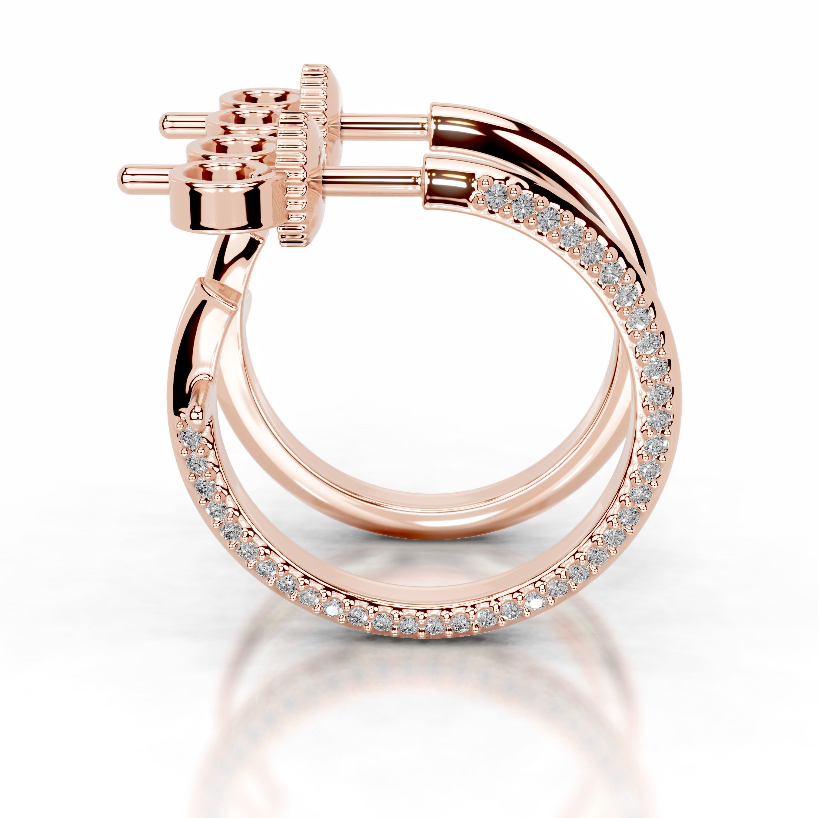 Eternal Love Lab Grown Diamond Earrings - 14K Rose Gold、mySite、hinf8tx79