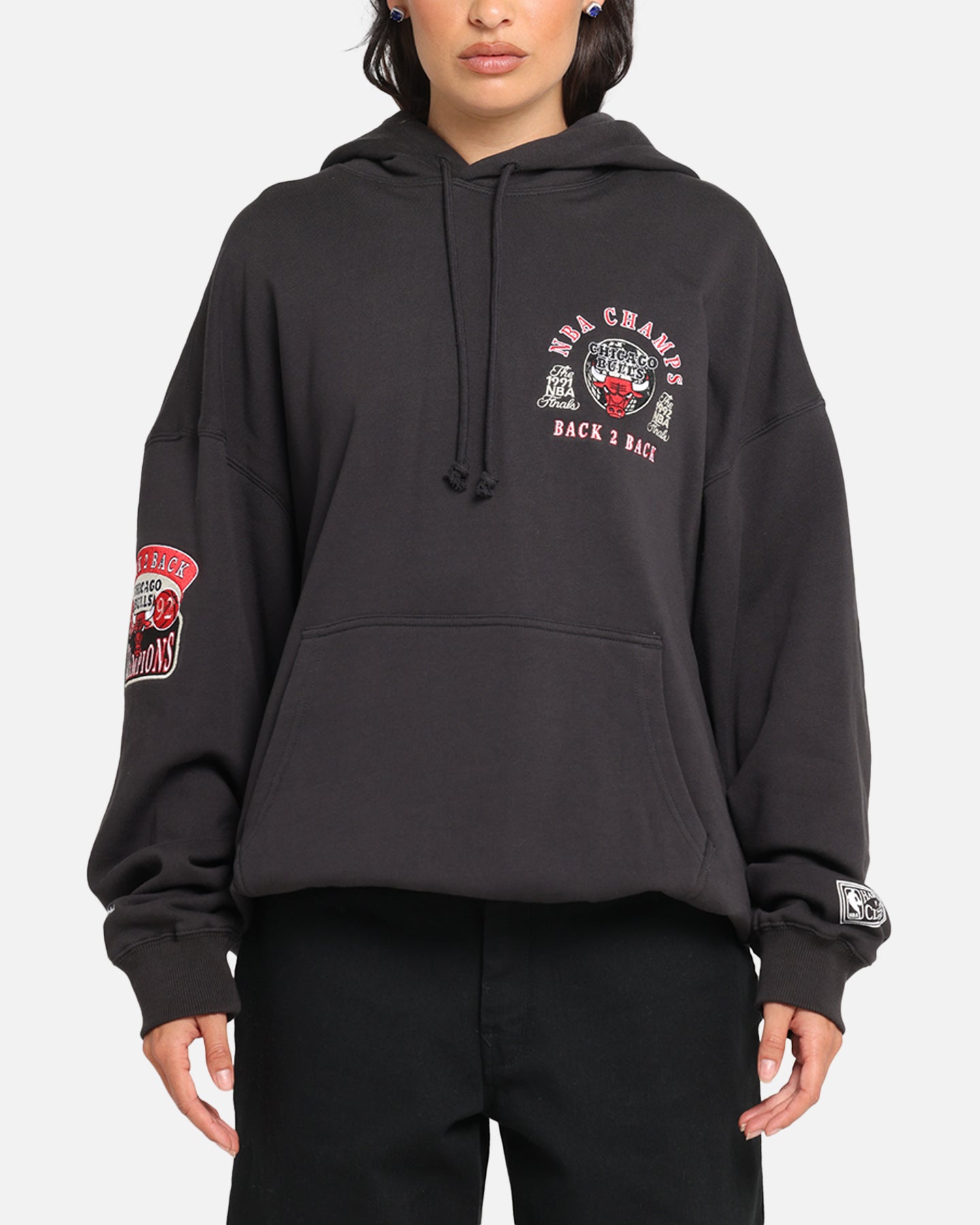 Mitchell & Ness Chicago Bulls National Champions Hoodie Faded Black、mySite、zt4zffjzw