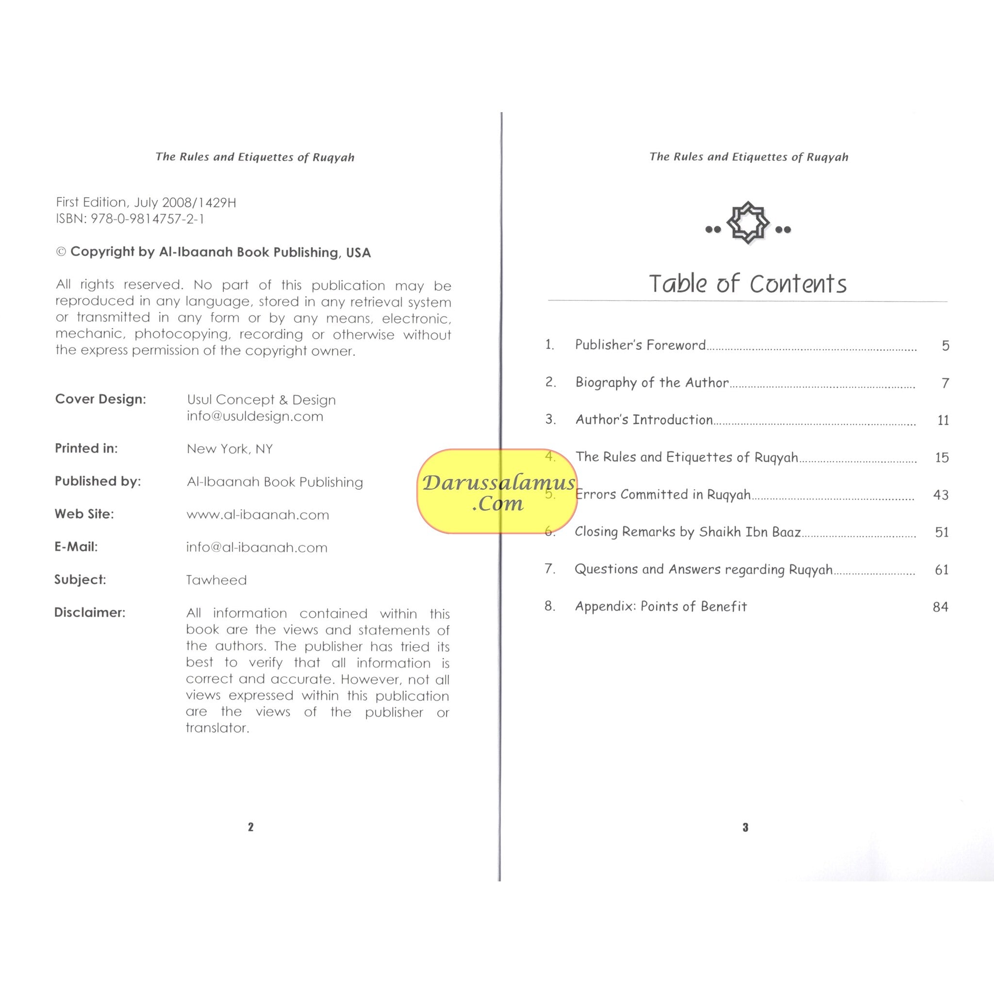 The Rules & Etiquettes of Ruqyah By Shaykh Saalih ibn Abdil Azeez Aali Shaikh、mySite、topwebapps