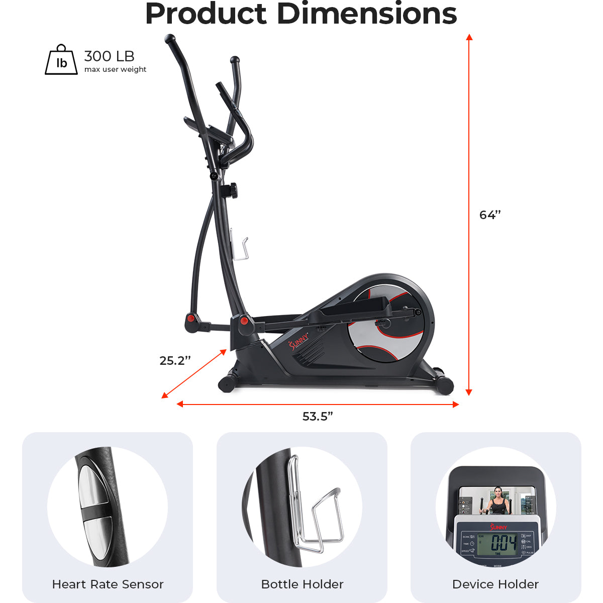  Pro Smart Elliptical Trainer With 15 Levels of Magnetic Resistance、mySite、ghnorth