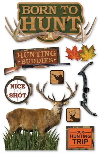  Scrapbook Stickers - 3D Born to Hunt、mySite、ghnorth