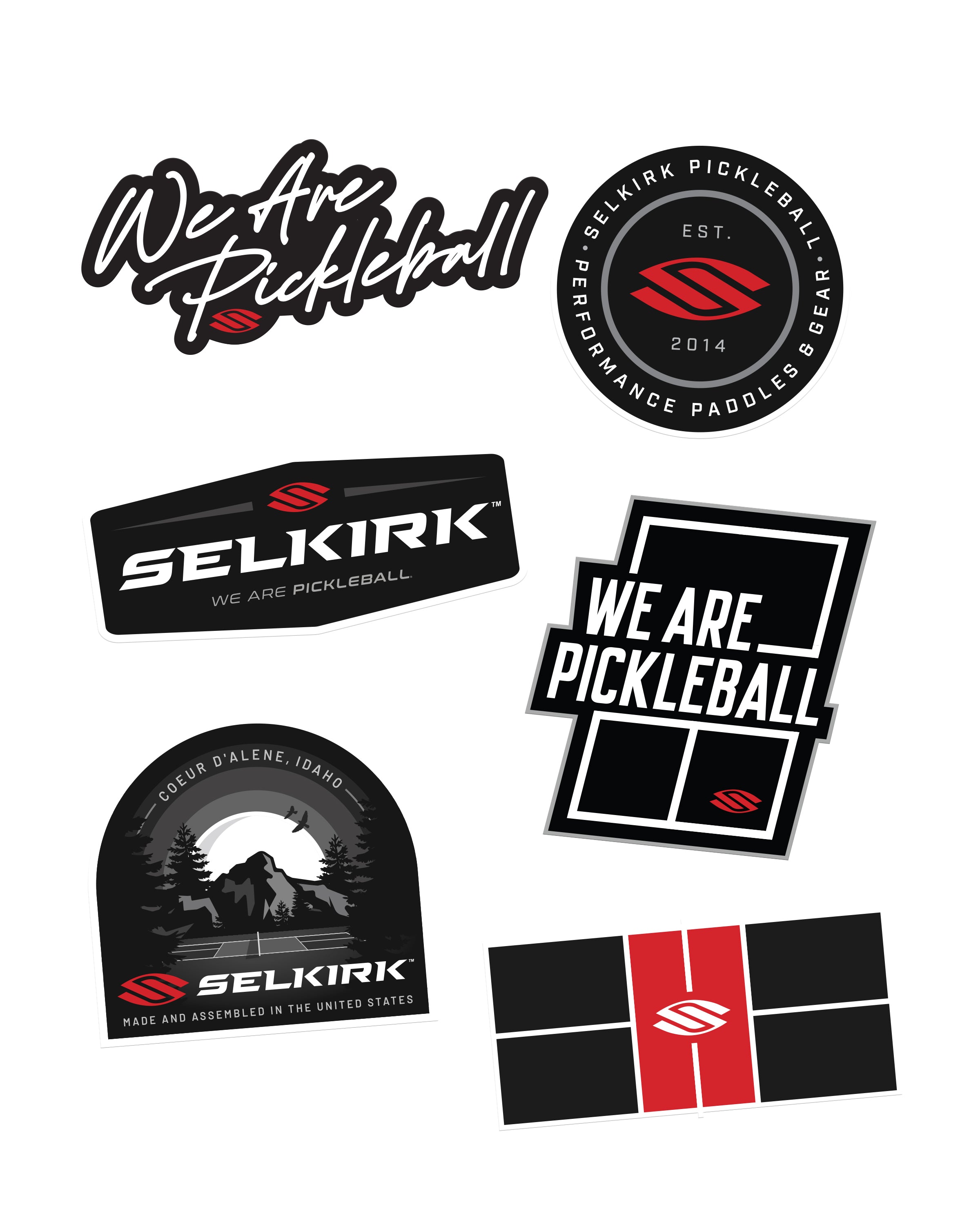 Selkirk Sport Primary Red Stickers、mySite、noshort
