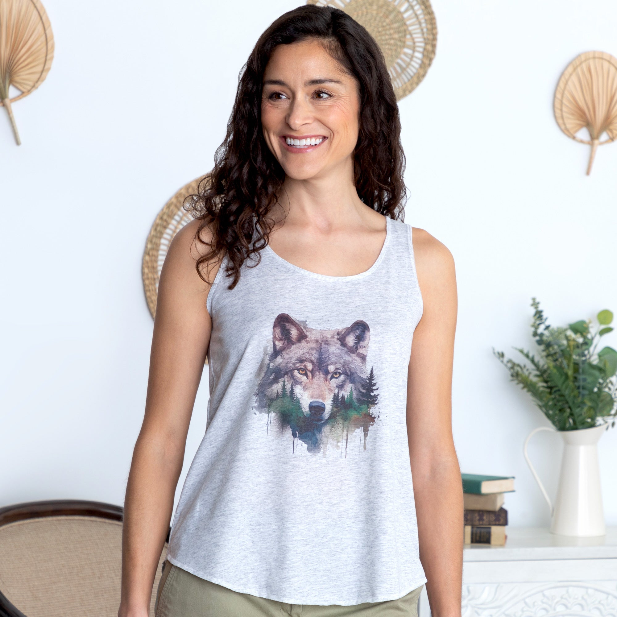 Wolf in the Forest Tank Top、mySite、camillekostekn