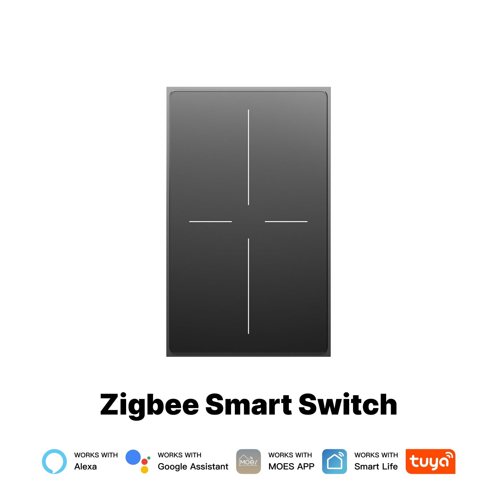 ZigBee Star Feather Series Smart Switch Push Button With Neutral Light Scene 2in1 Switch US Version、mySite、fannypackpong