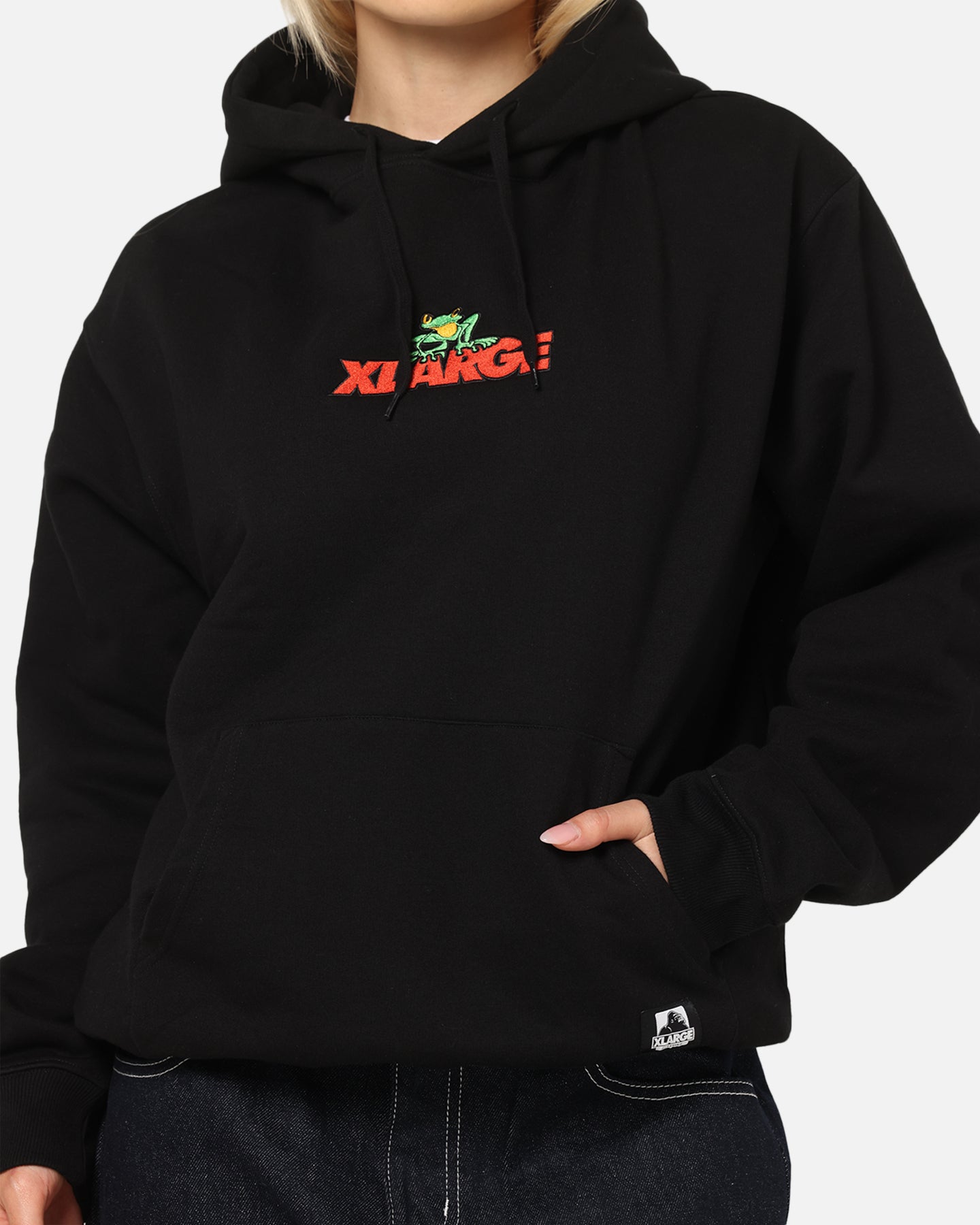 X-Large Frog Hoodie Pigment Black、mySite、zt4zffjzw