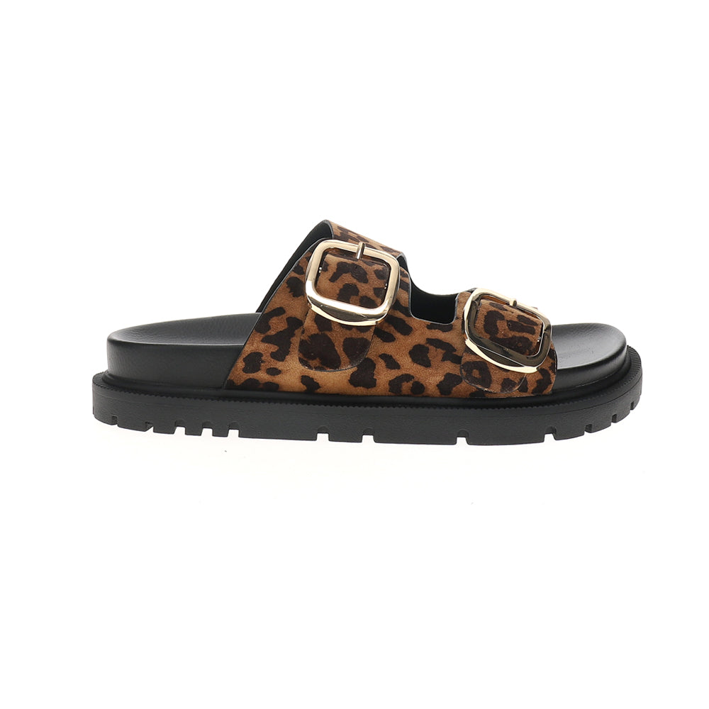 Gen Leopard Flat Slide Sandals、mySite、gtrtttuynbv