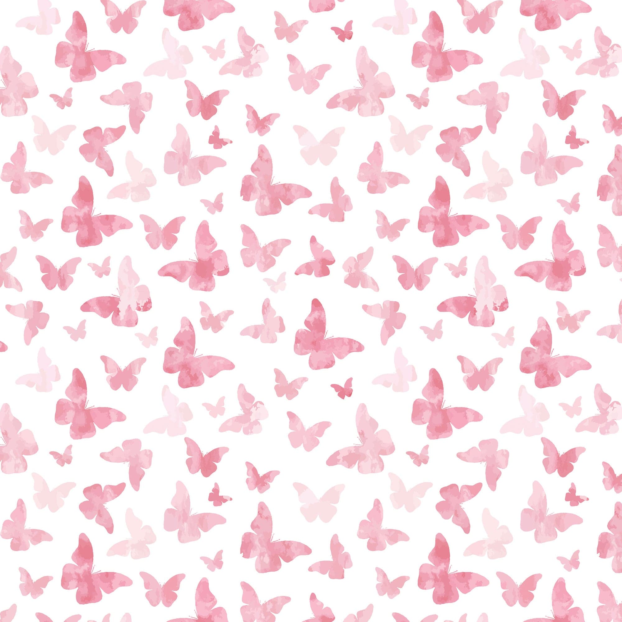  Pink Watercolor Butterflies 12 x 12 Paper、mySite、ghnorth