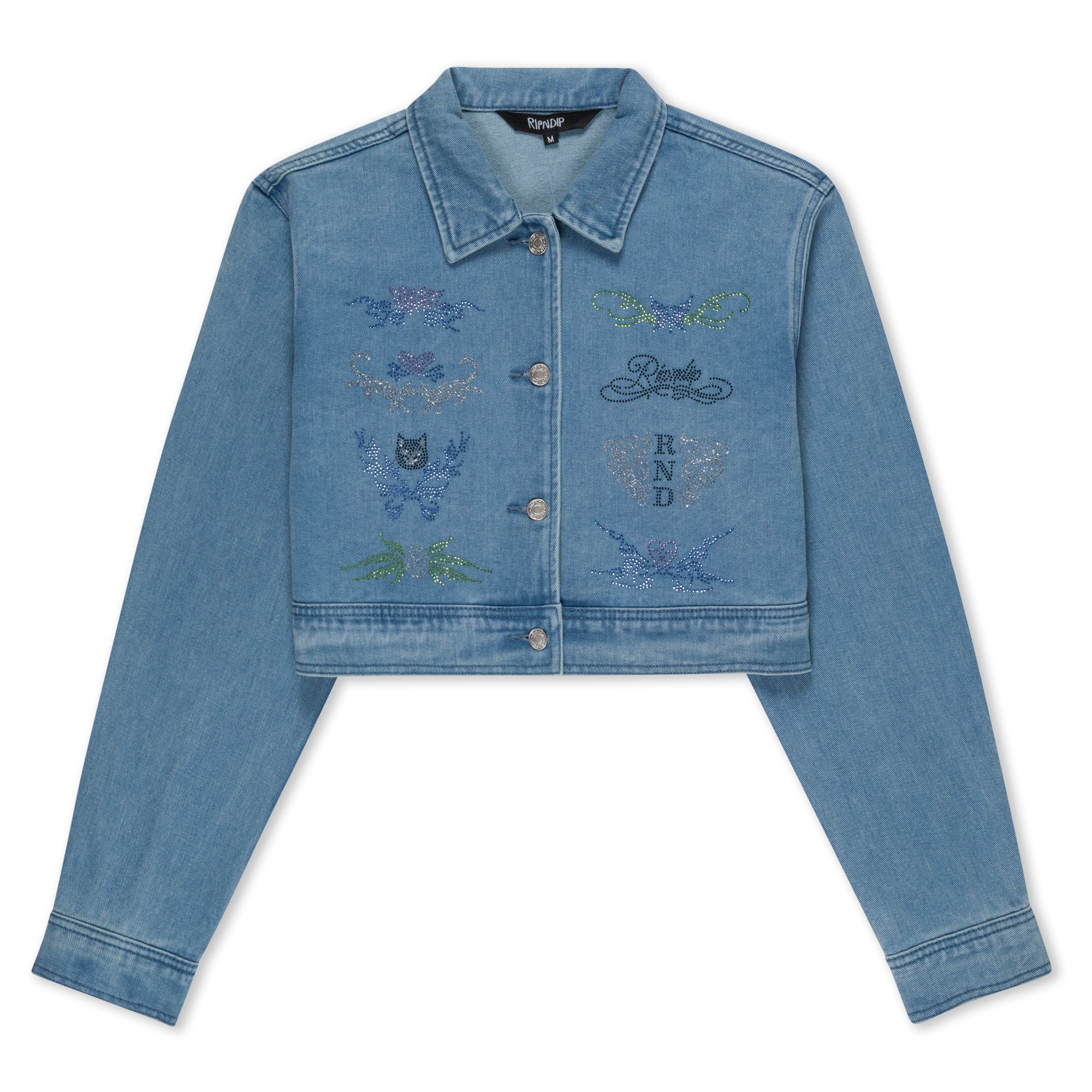  Hyaena Cropped Denim Jacket (Medium Wash)、mySite、merchandisen