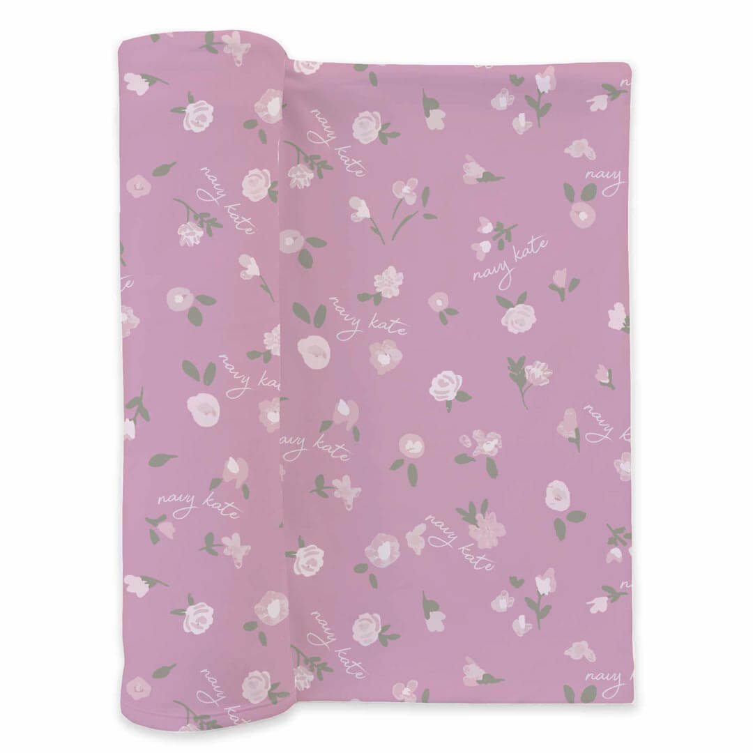  Personalized Baby Name Swaddle Blanket | Blush Blooms、mySite、layawaytickets