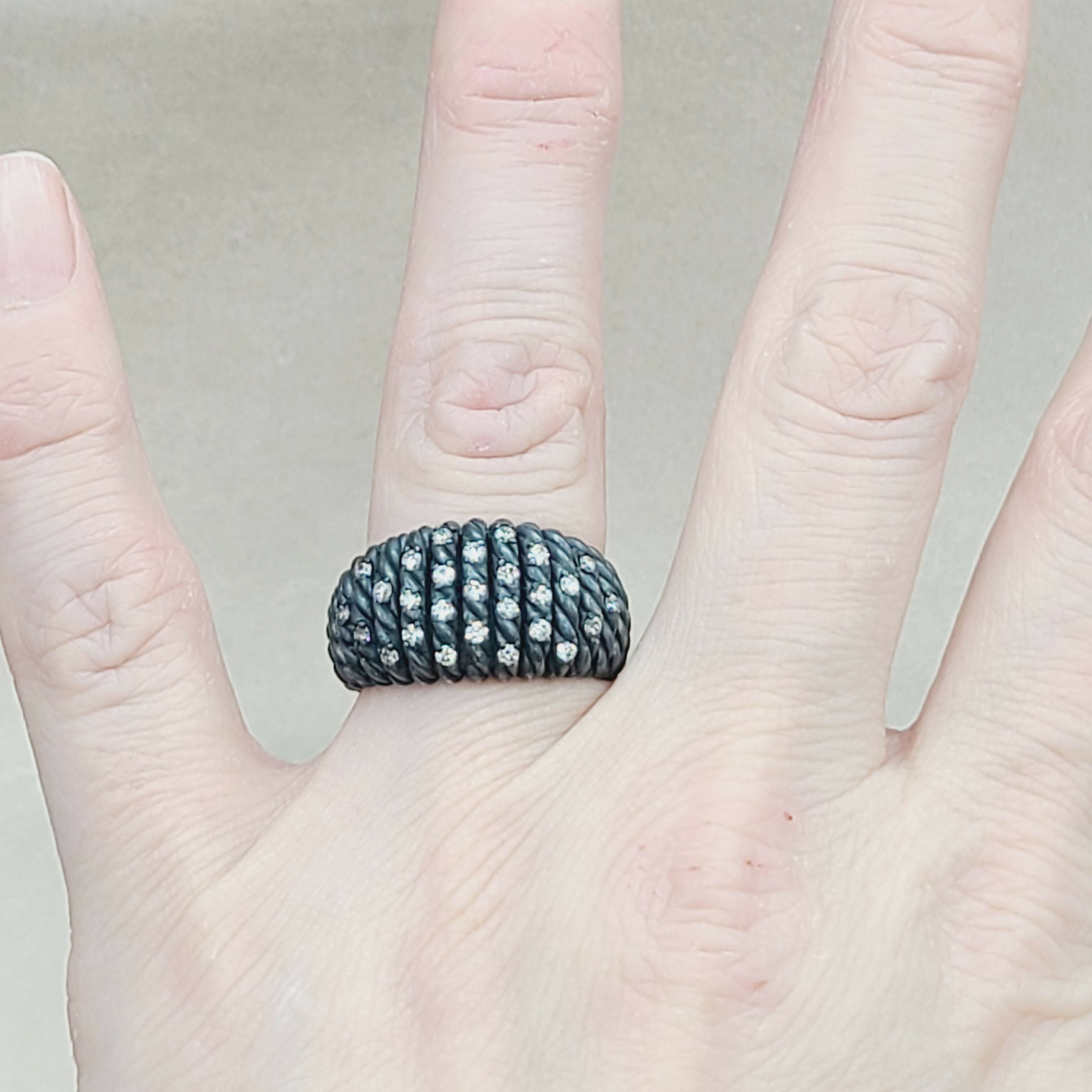 David Yurman Tempo Ring Black Rhodium & Diamonds、mySite、hinf8tx79