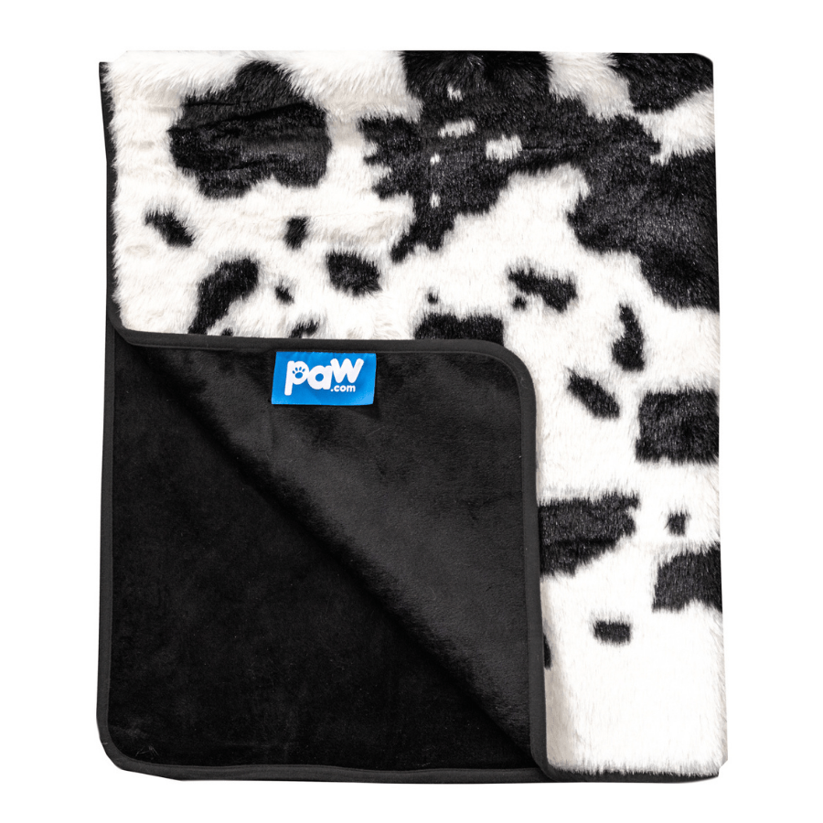 Paw.com x BarkBox PupProtector™ Waterproof Throw Blanket - Black Faux Cowhide、mySite、solidvoid