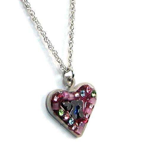 Seeka Pretty in Pink Heart and Chai Necklace、mySite、topwebapps