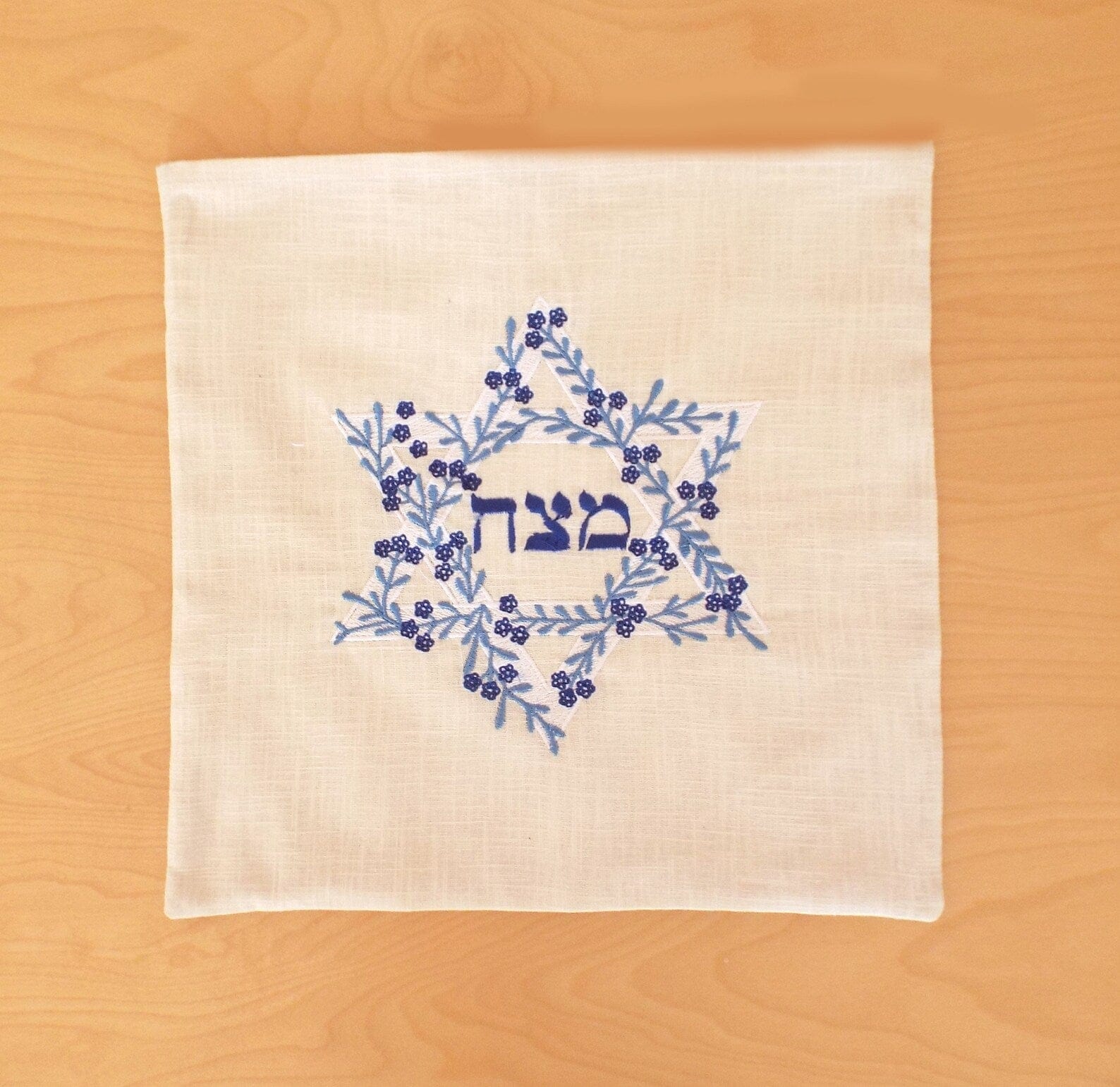 Floral Star of David Matzah Cover and Afikomen Bag Set、mySite、topwebapps