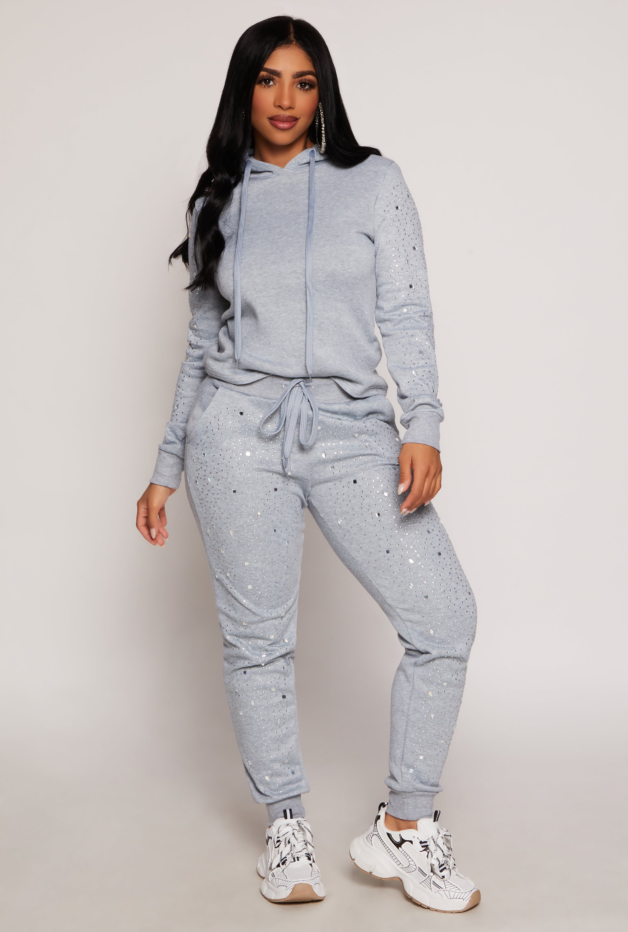 Rhinestone Sleeve Hoodie、mySite、camillekostekn