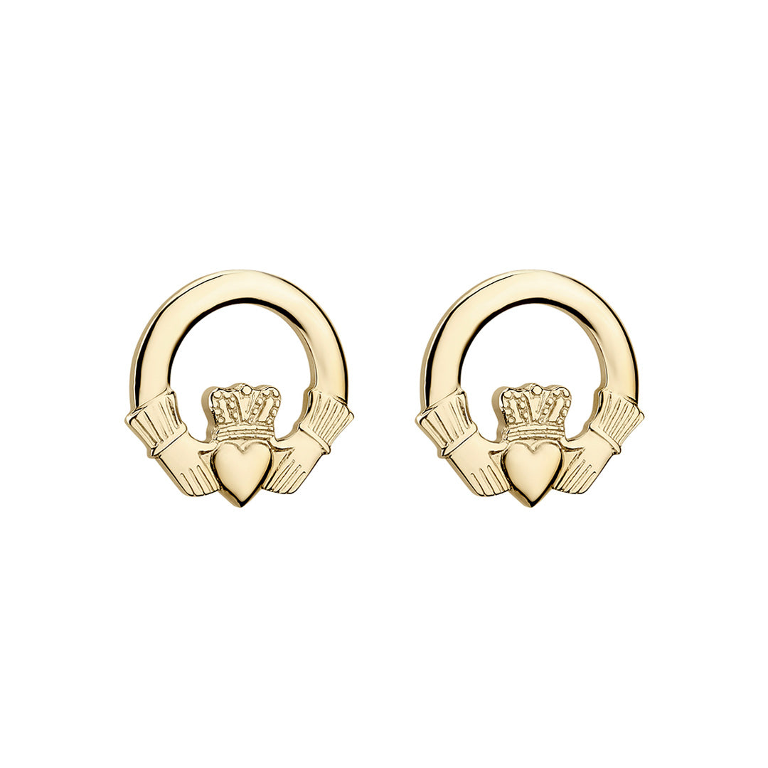  Gold Claddagh Stud Earrings