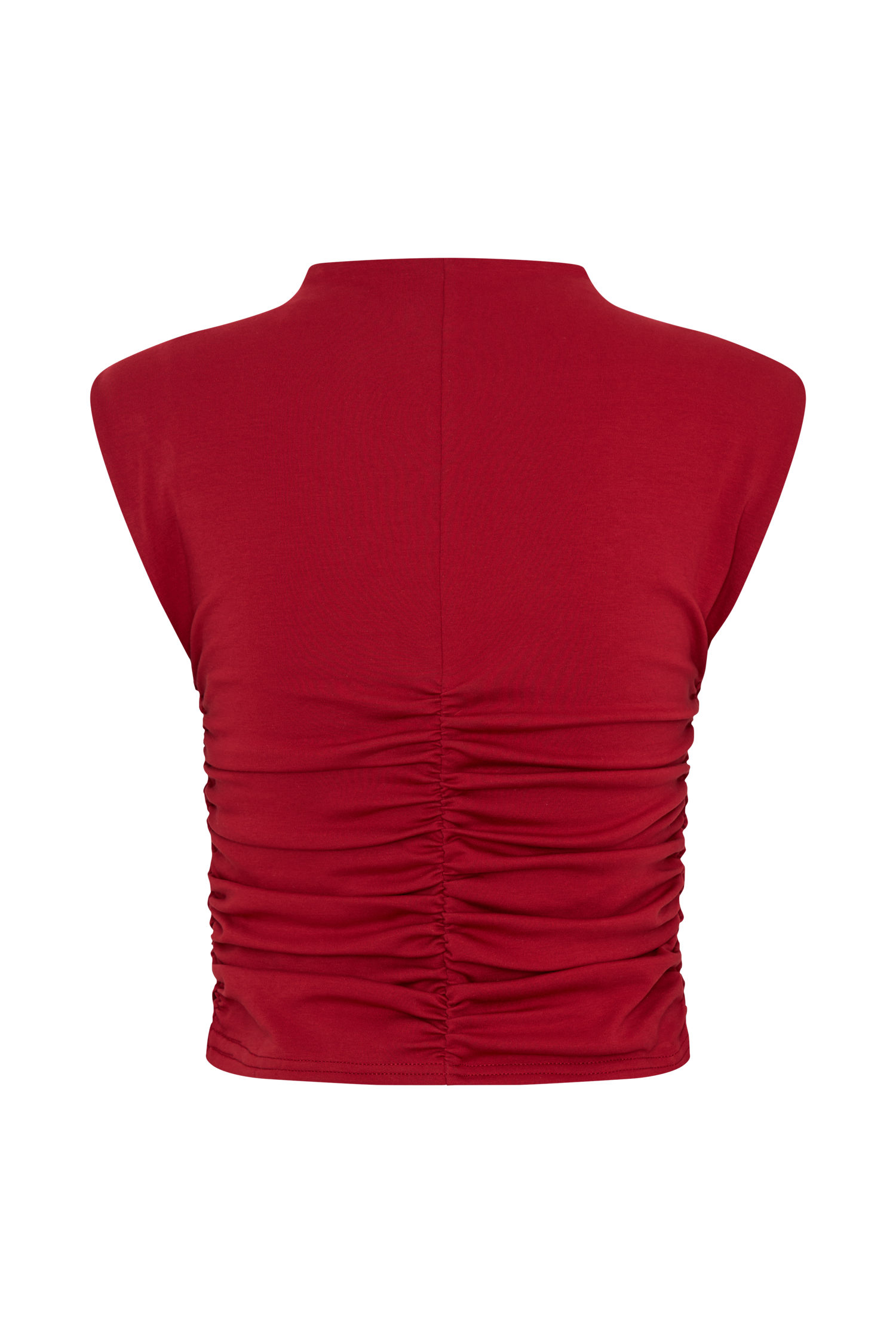 Ellia High Neck Sleeveless Top - Red、mySite、solidvoid