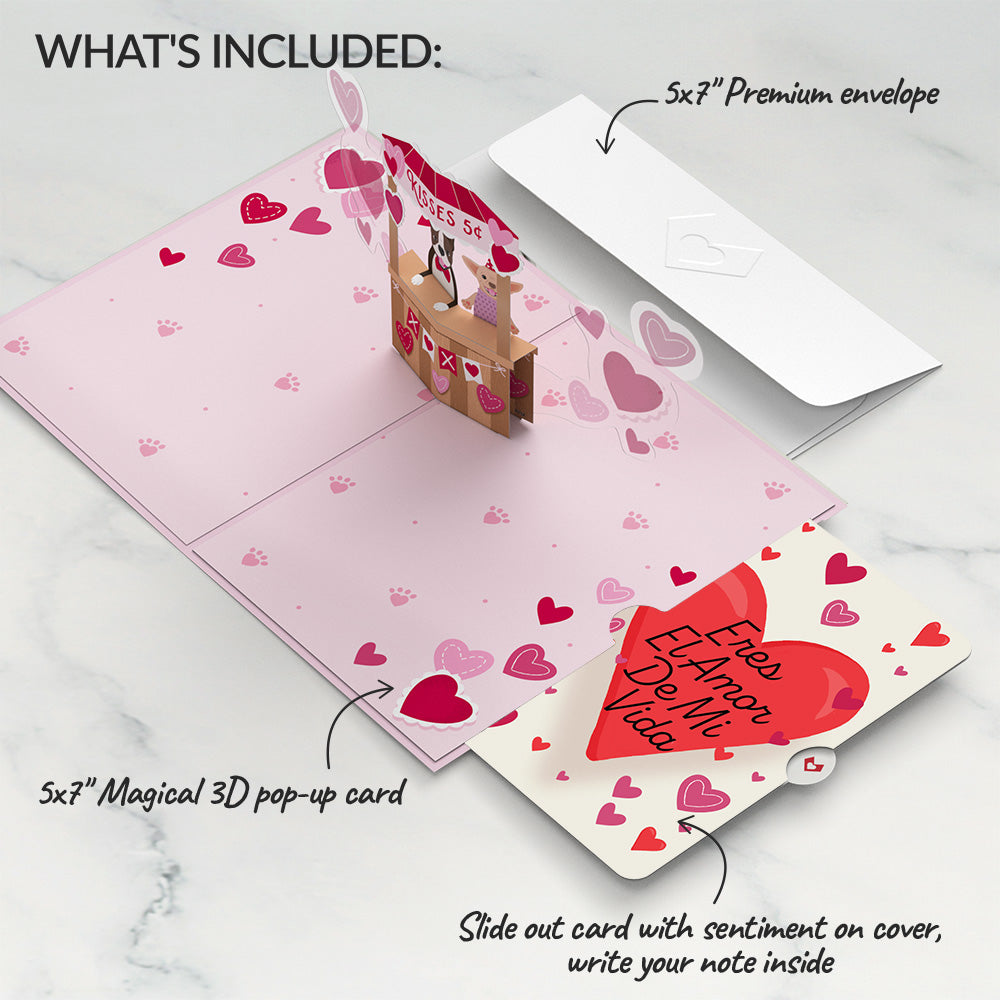 Love You Furever Dog Kisses Eres El Amor De Mi Vida Valentine Pop-Up Card and Sentiment Set、mySite、solidvoid