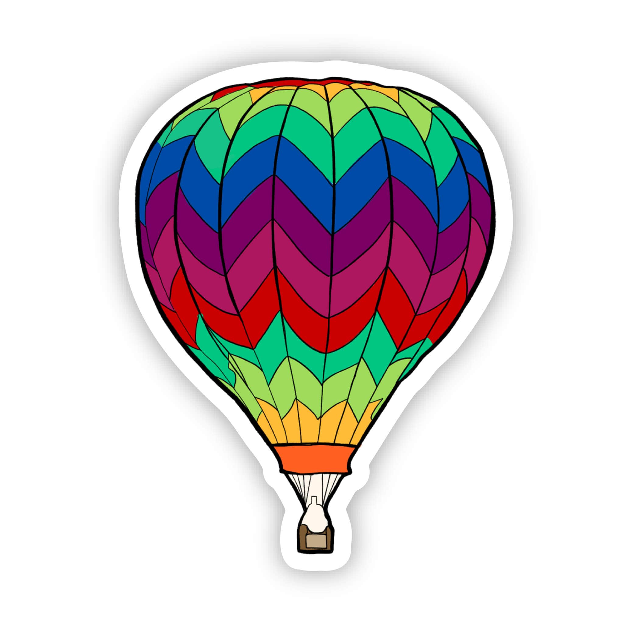  Colorful Hot Air Balloon Sticker、mySite、elrpsem3k