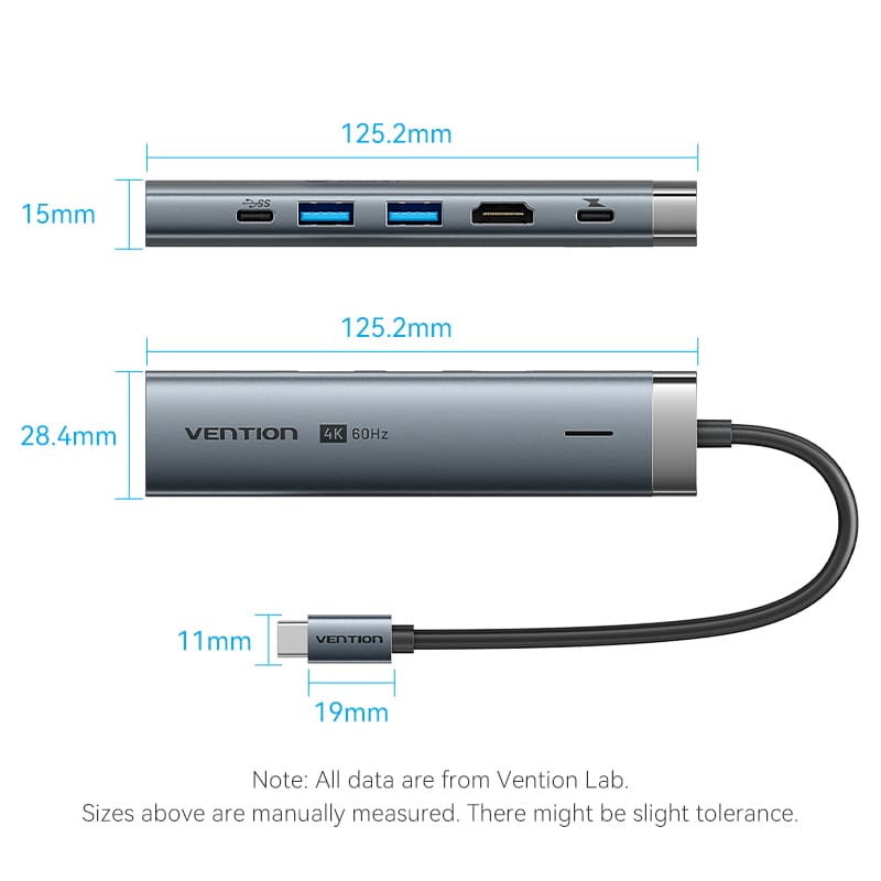 Vention 6-in-1 USB-C Docking Station、mySite、fannypackpong