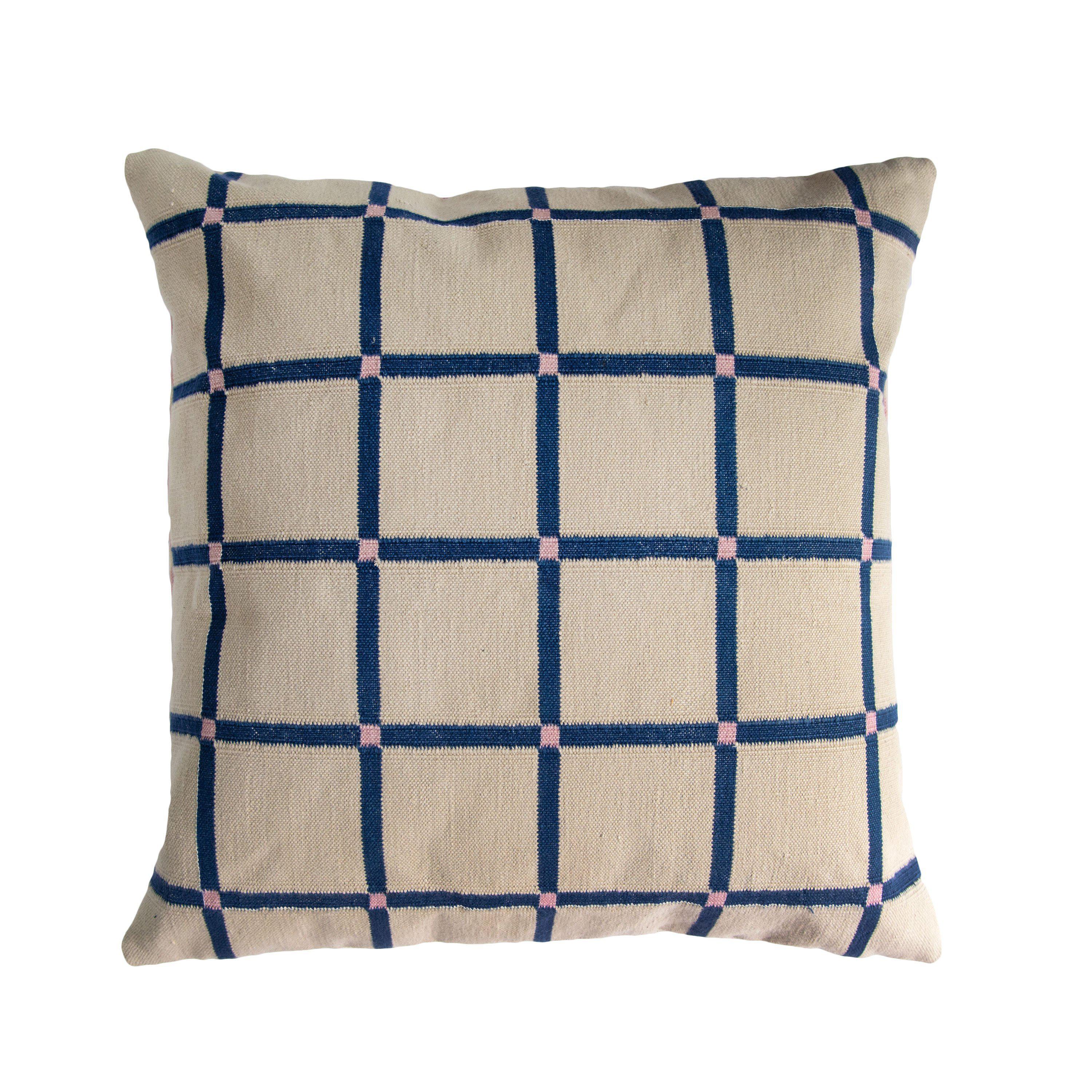 Grid Pillow Reversible Navy and Pink、mySite、gigharbornorthrealestate