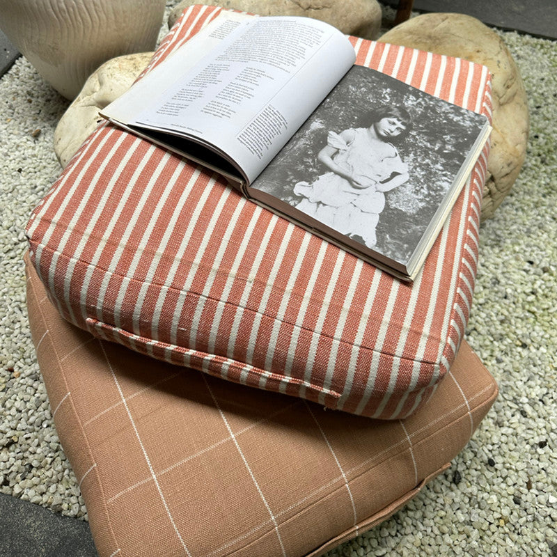 Cotton Floor Cushion | Peach | 40 x 40 cm、mySite、camillekostekn